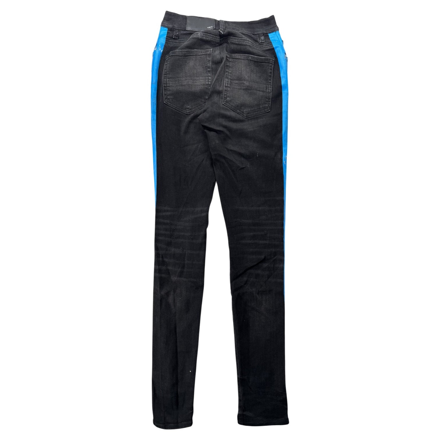 Amiri Stripe Thrasher Black & Blue Jeans