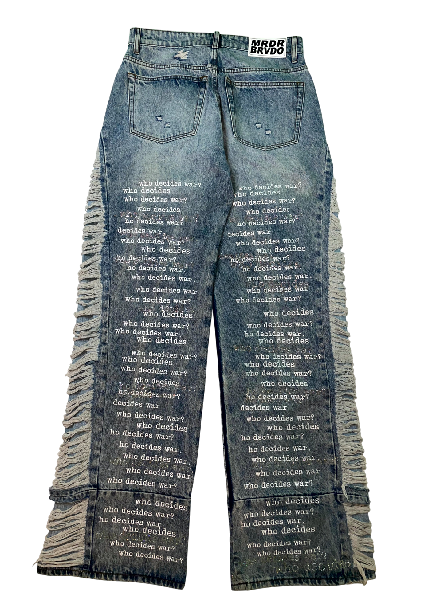 WDW Ultra Flare Scripture Light Wash Denim Jeans