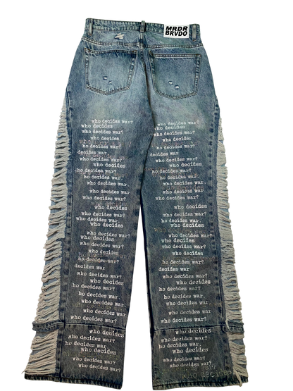 WDW Ultra Flare Scripture Light Wash Denim Jeans