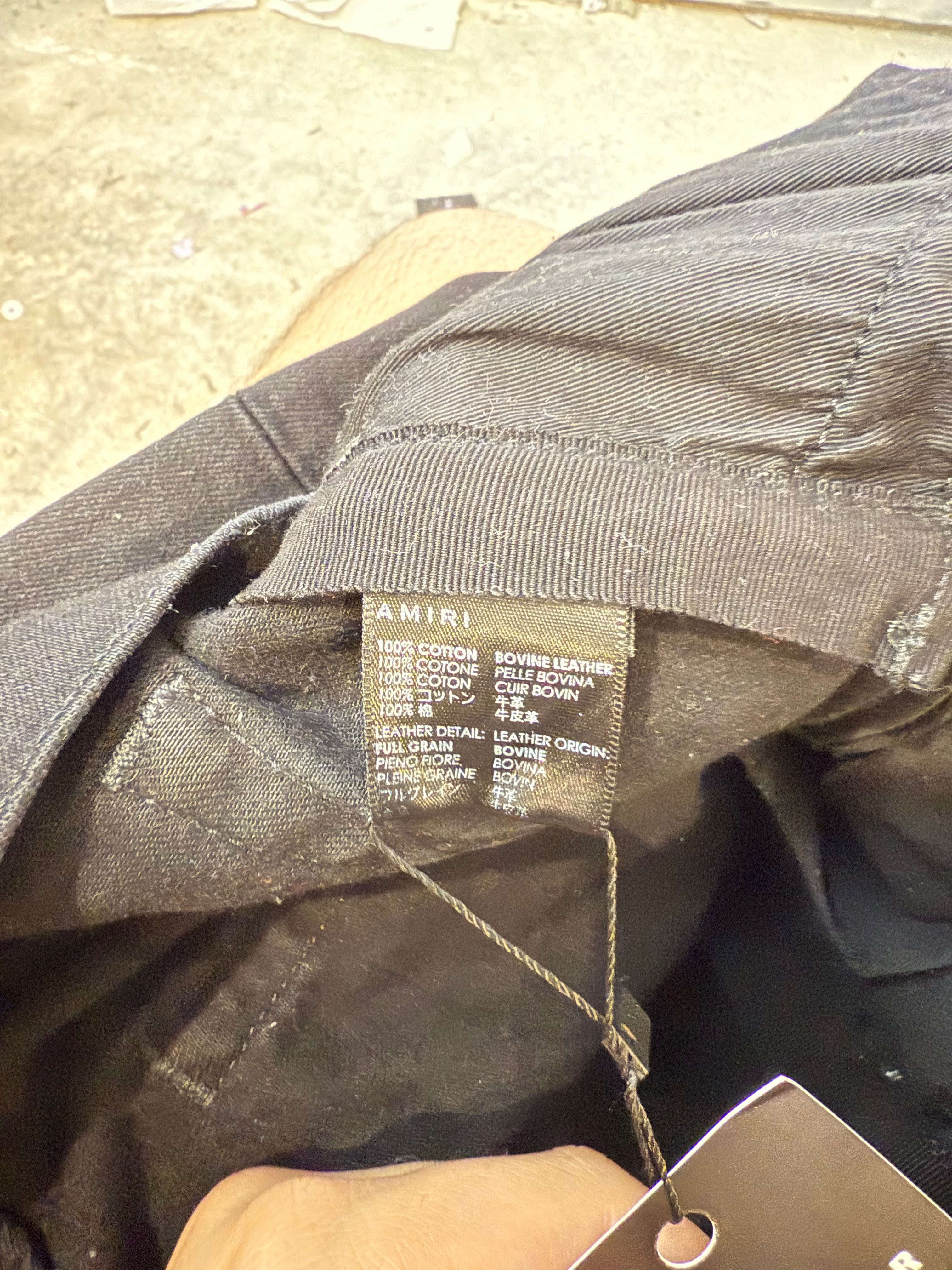 Amiri Jeans Black Vine Side Logo Used 36