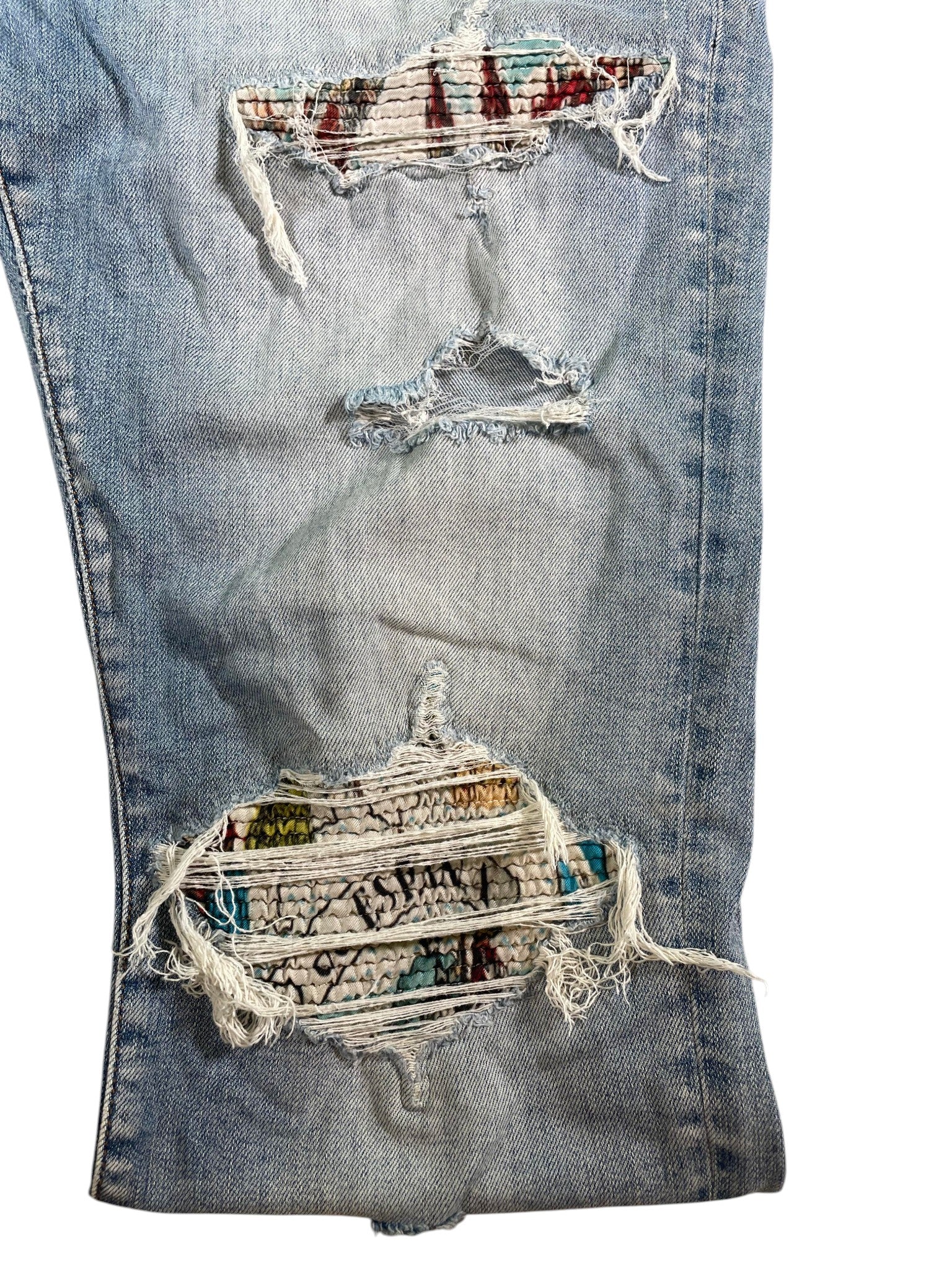 Amiri MX1 'Art Patch' Light Wash Jeans