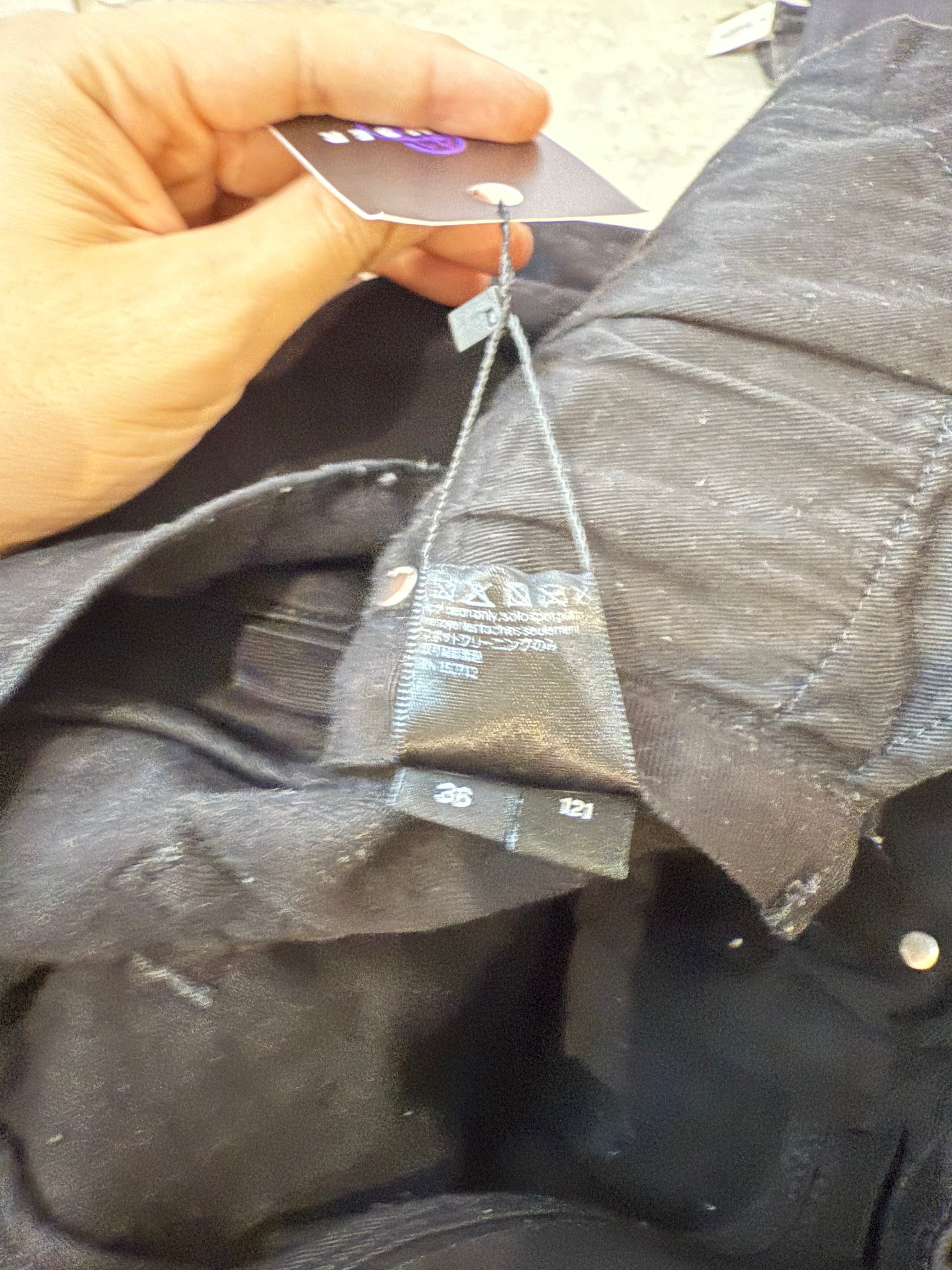 Amiri Jeans Black Vine Side Logo Used 36