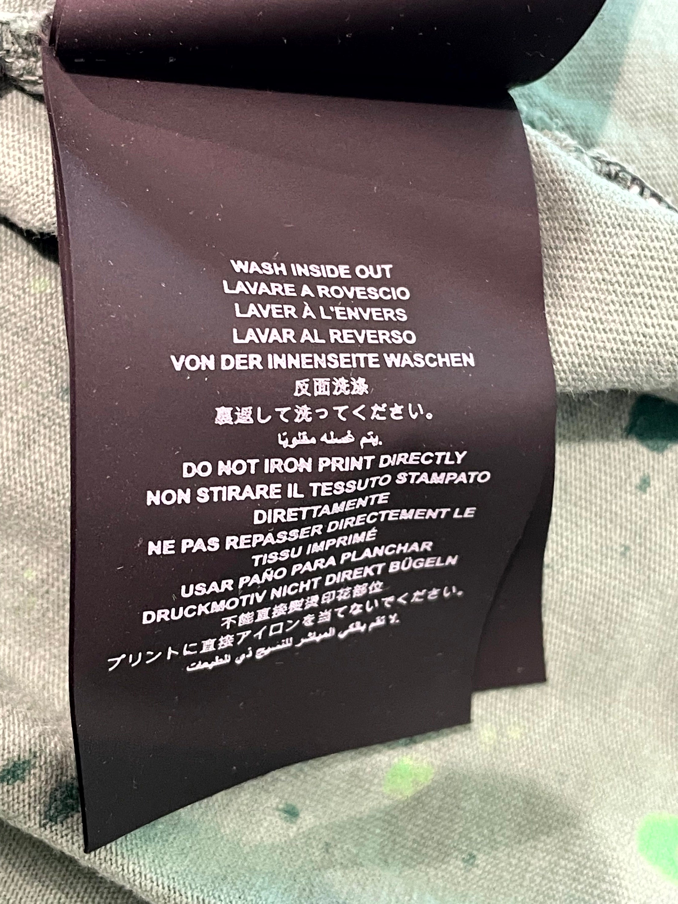 Palm Angels Paint Splatter Green Tee