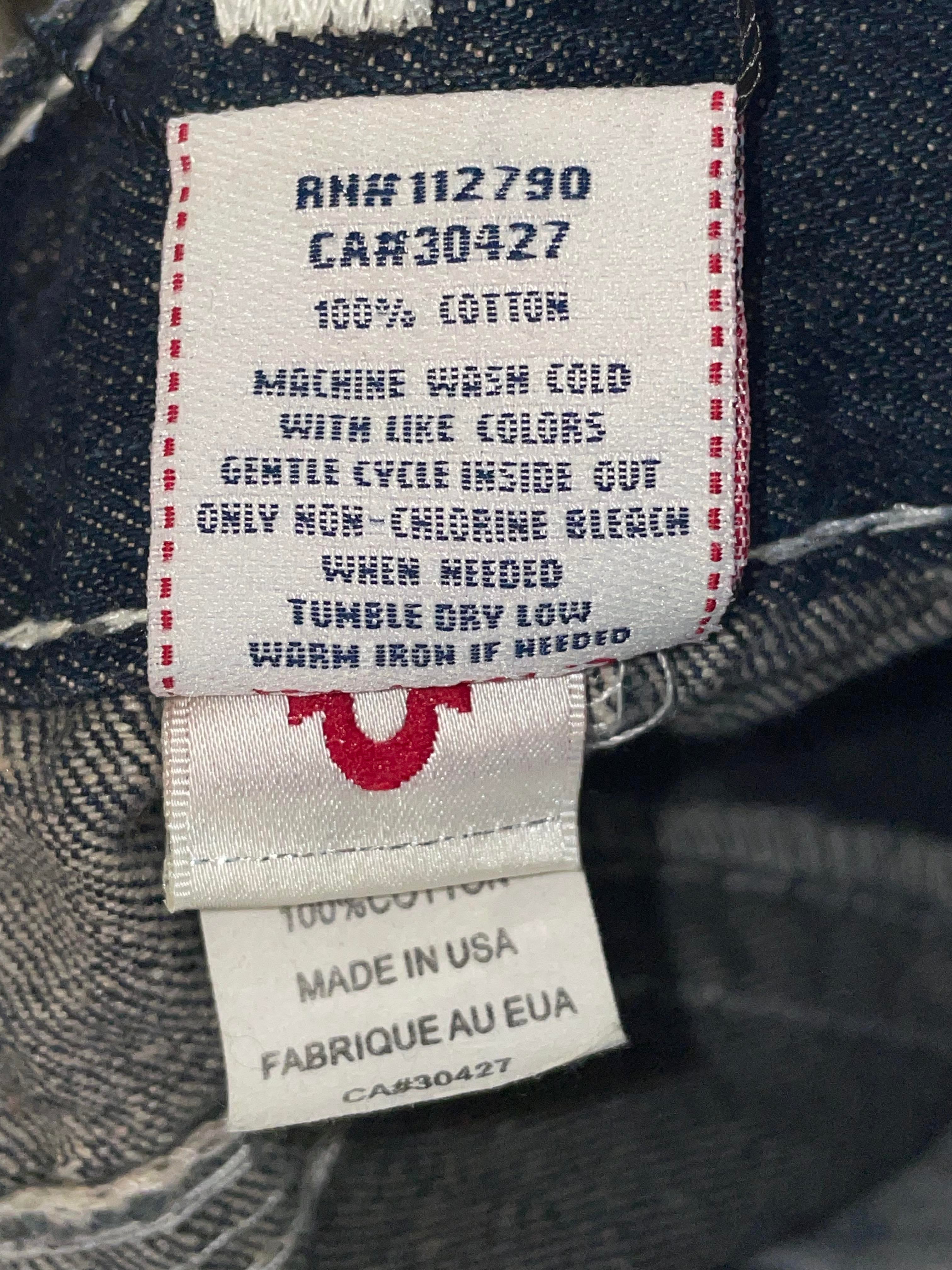True Religon Dark Wash Distressed Jeans