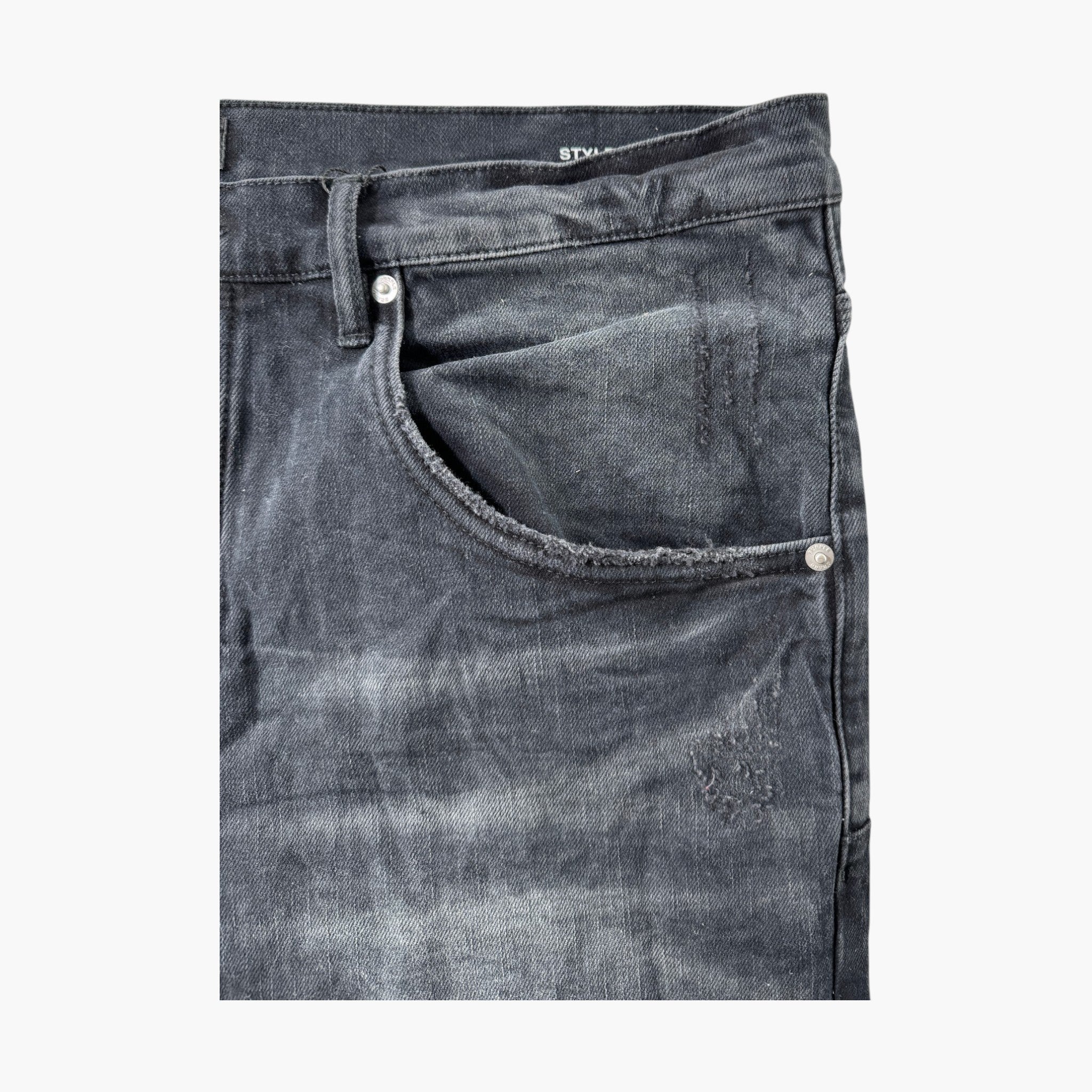 Purple Brand Black Knee Rip Jeans