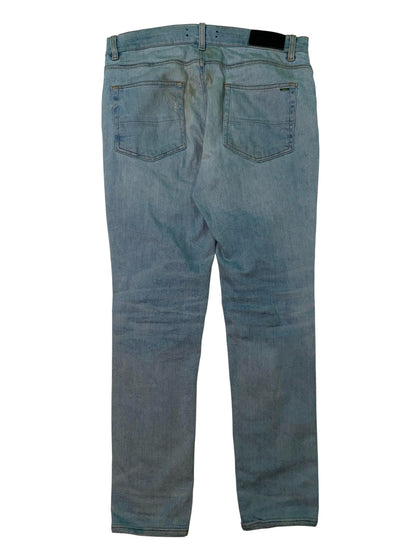 Amiri MX1 Light Wash Zebra Patch Jeans