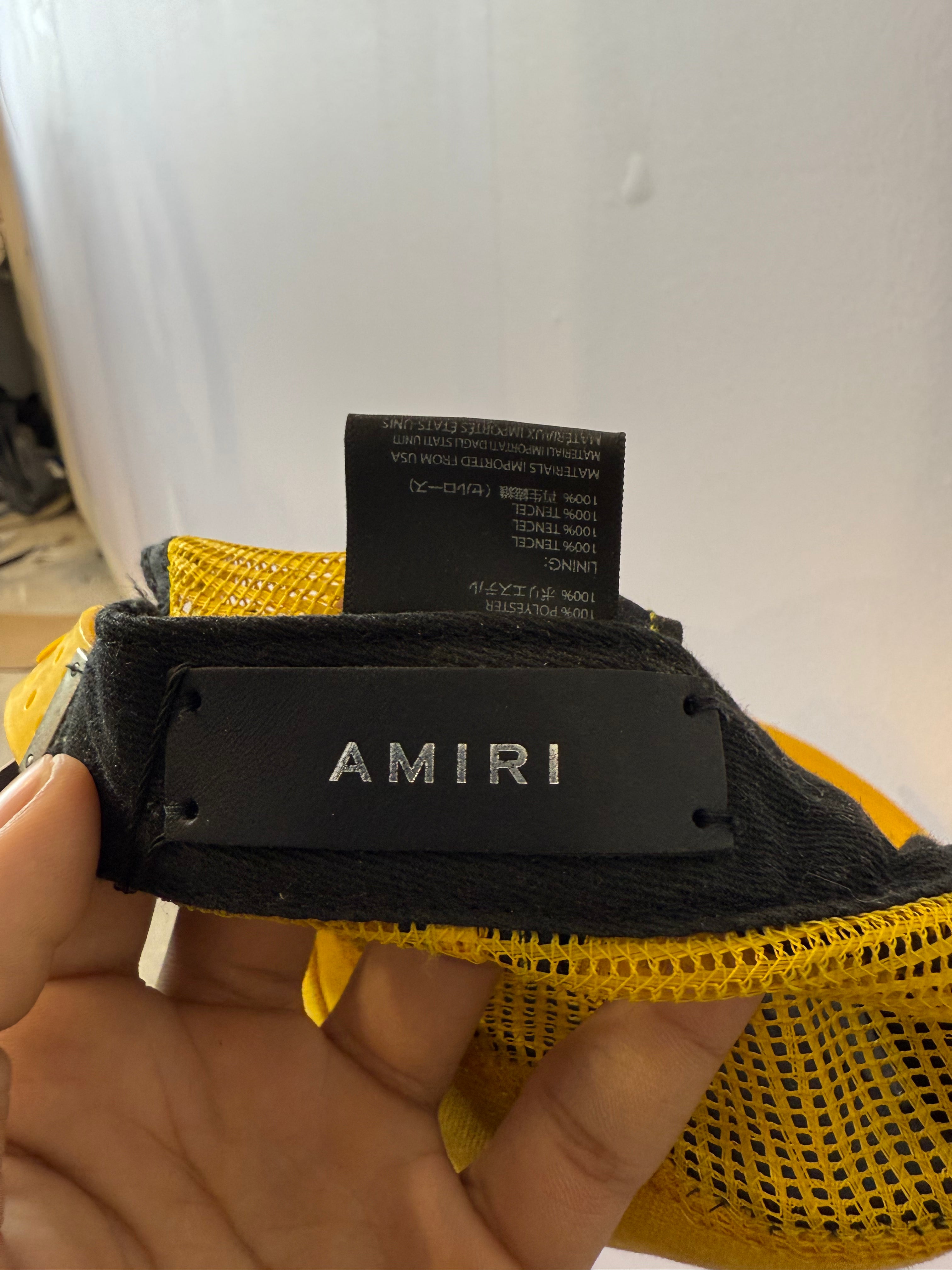 Amiri Core Logo Trucker Yellow Black Used OS