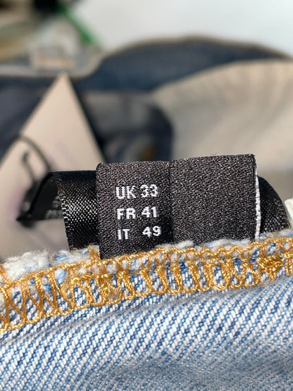 Amiri MX1 Light Wash Zebra Patch Jeans