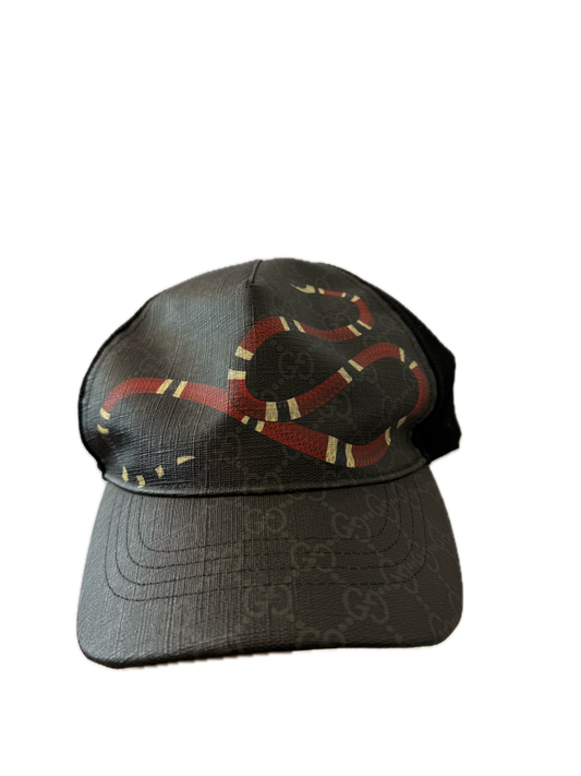 Gucci Snake Mono Hat Black Used XXL