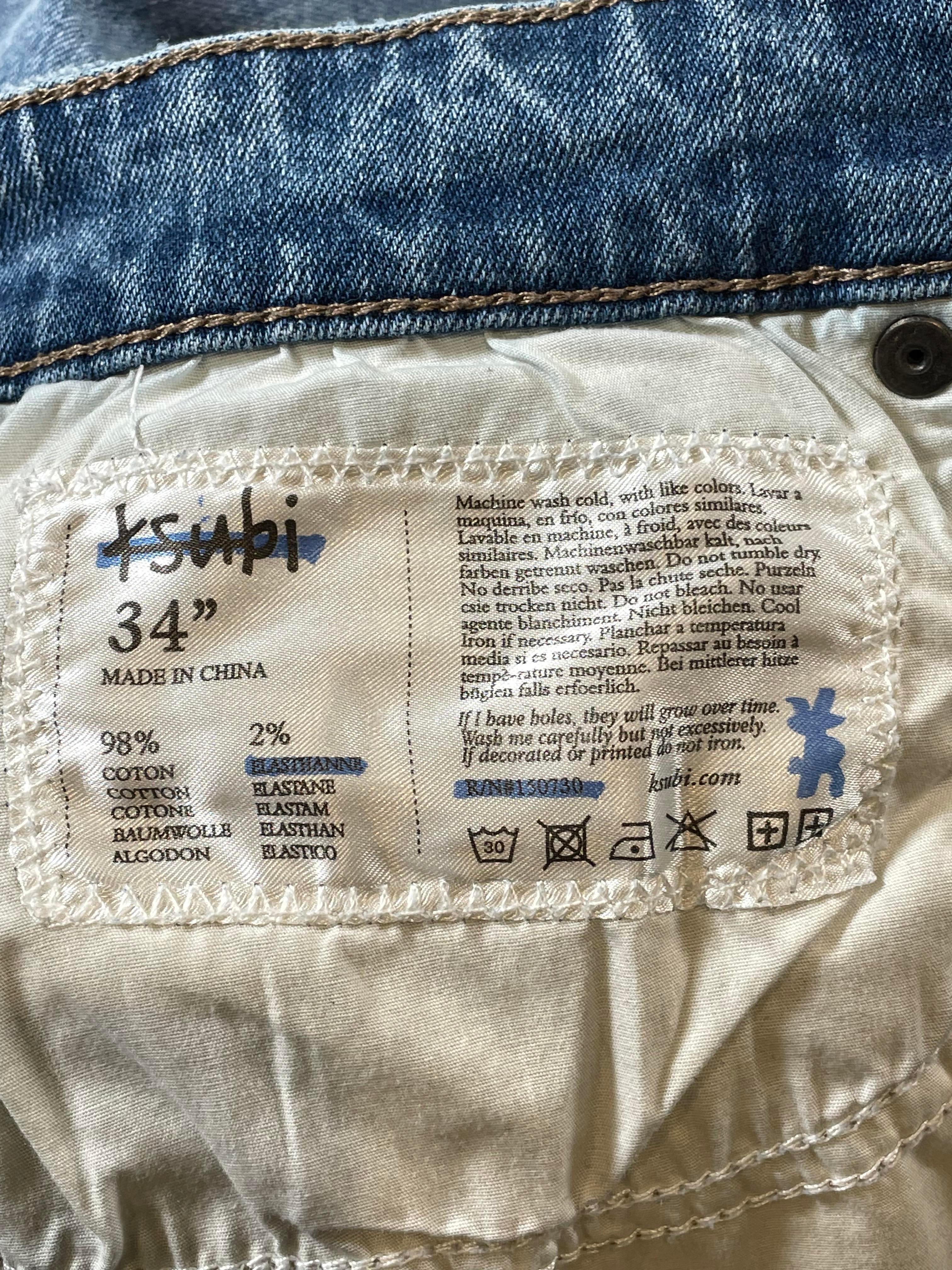 Ksubi Cheetah Patchwork Light Wash Jeans