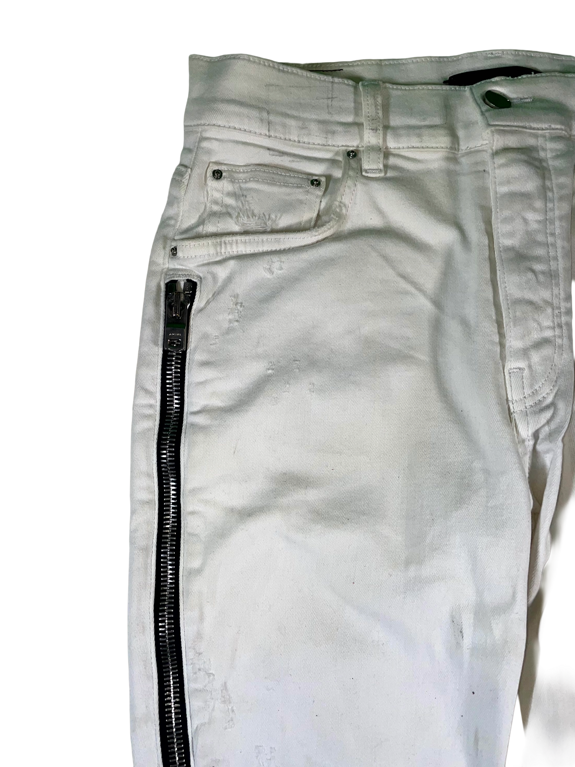 Amiri MX2 Patch White Jeans