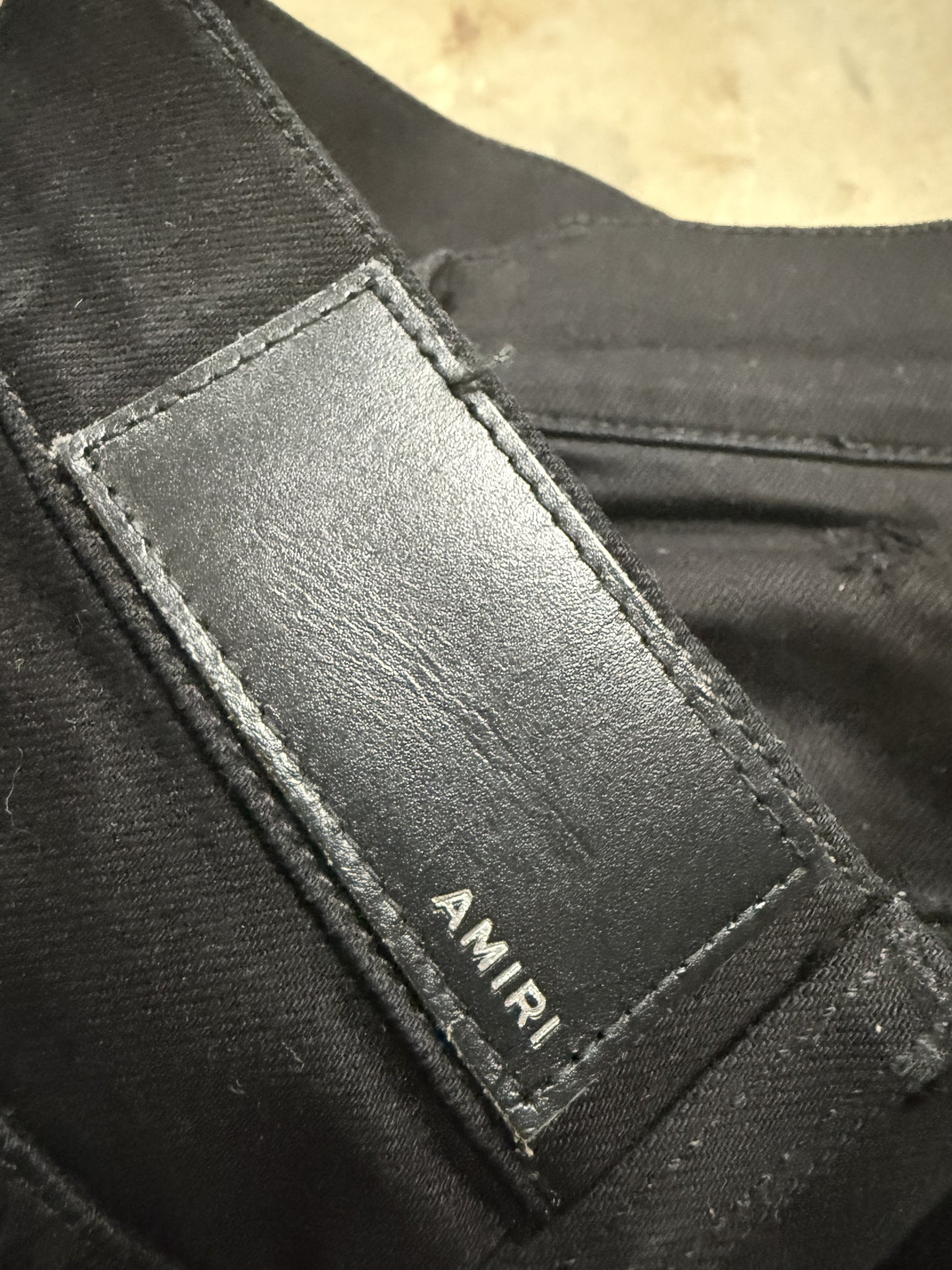 Amiri Jeans Black Yellow Stripe Used 32