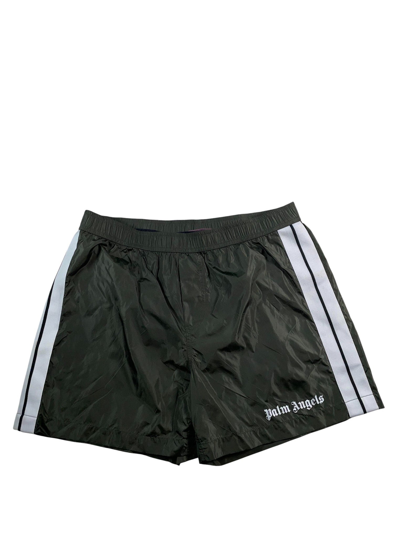 Palm Angels Olive Short Swim Trunks