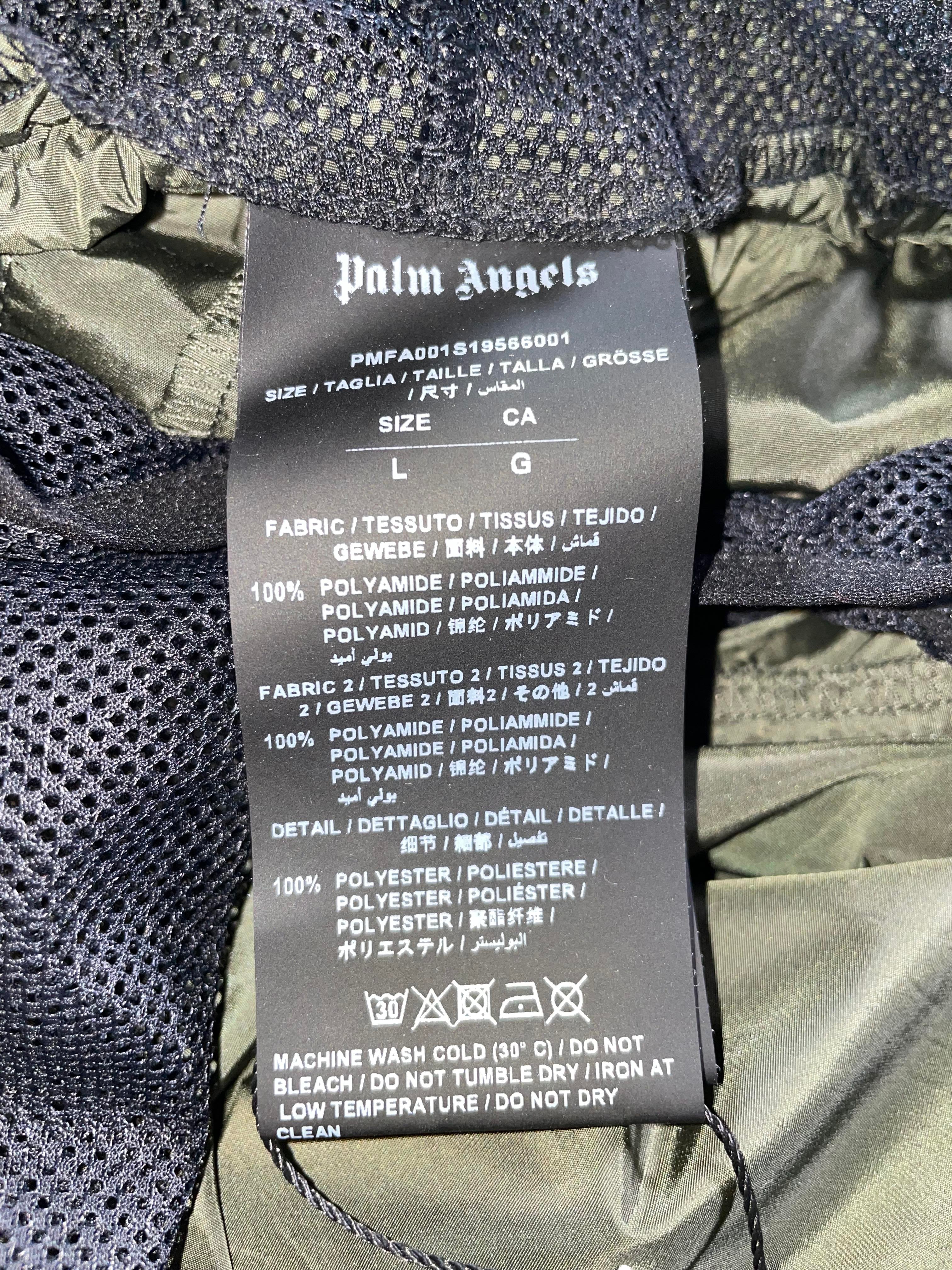 Palm Angels Olive Short Swim Trunks