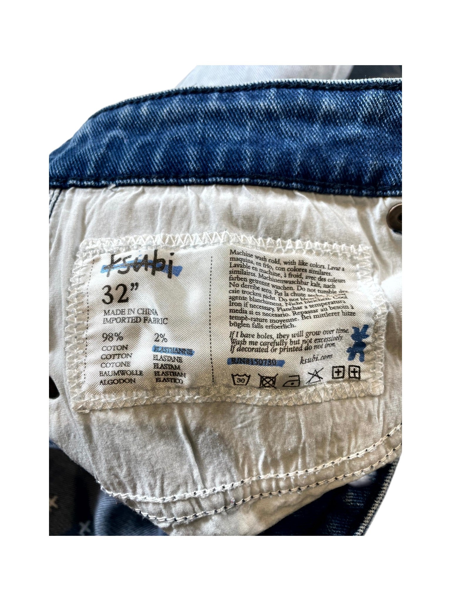 Ksubi Distressed Light Wash Jeans
