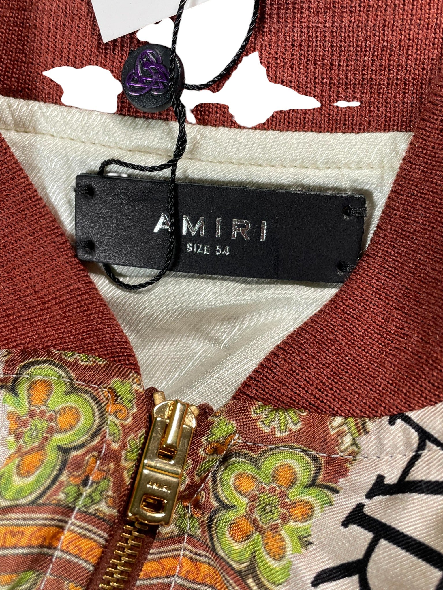 Amiri Rum Label Silk Jacket