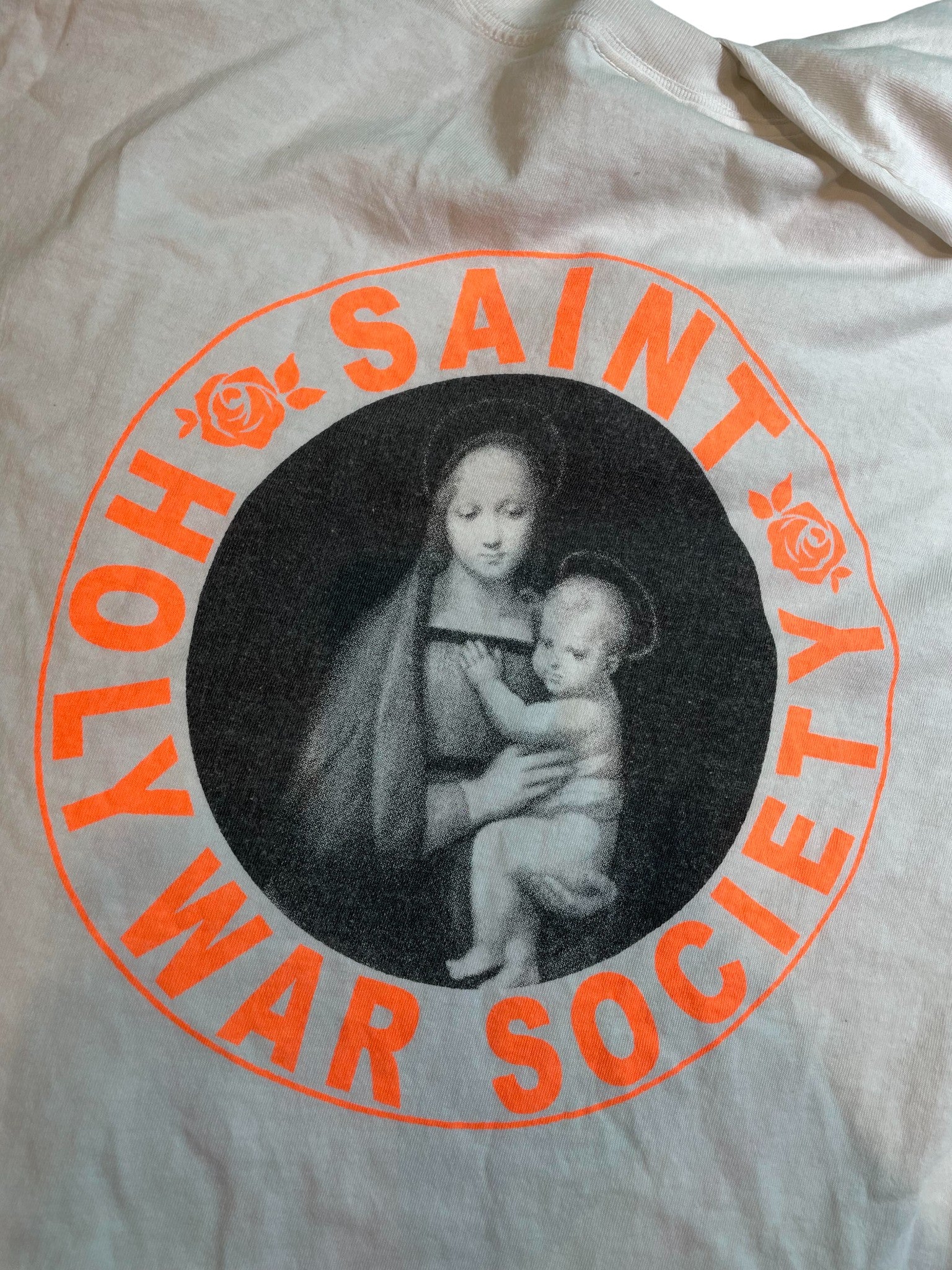 Saint Michael Pink Heart White Long sleeve