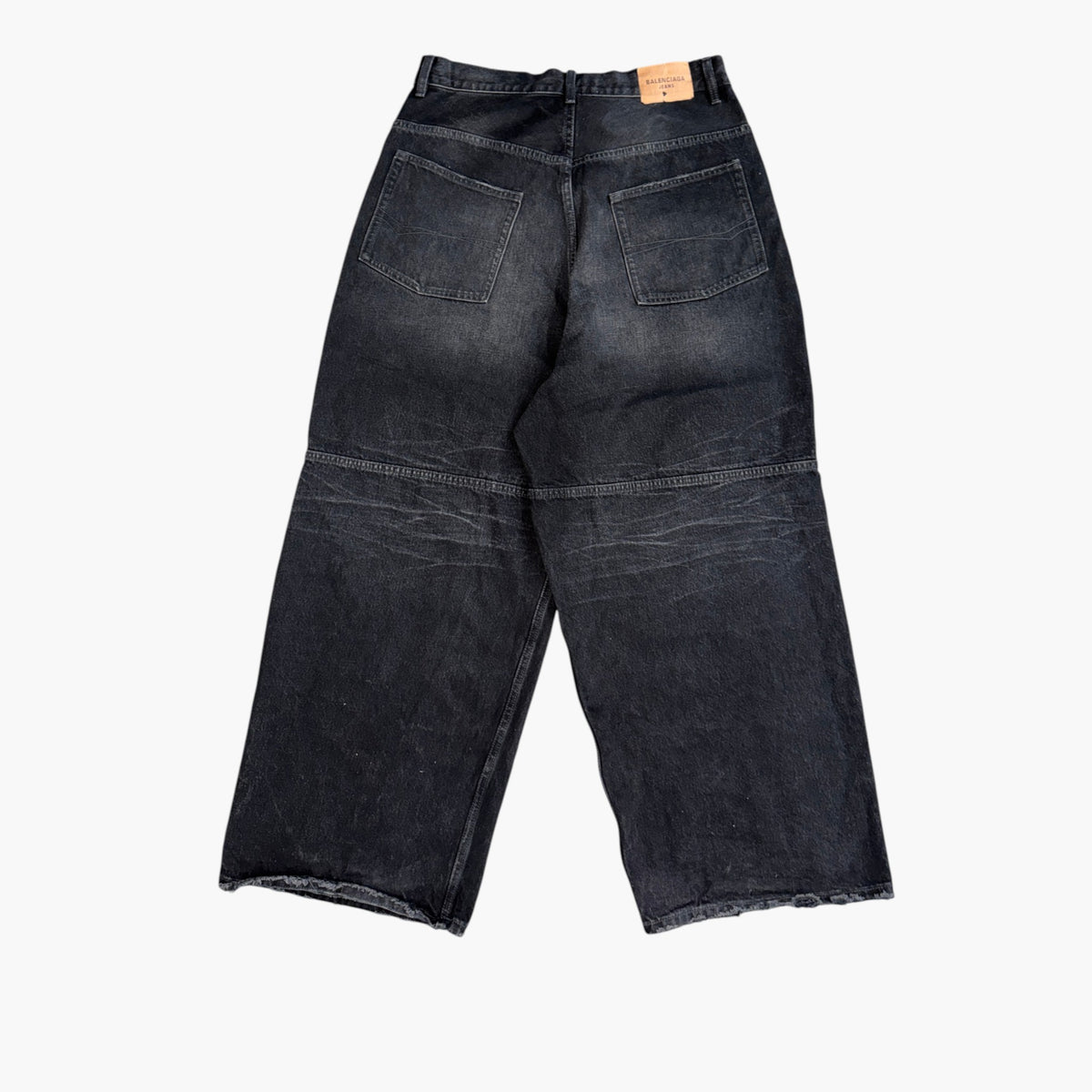 Balenciaga George V Baggy Black Jeans
