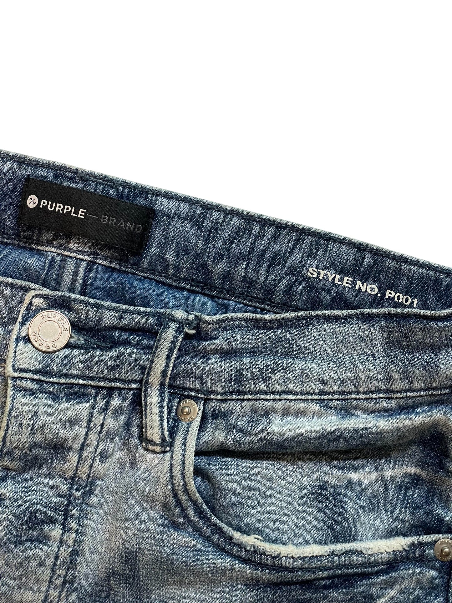 Purple Brand Light Wash Tie Dye Jeans