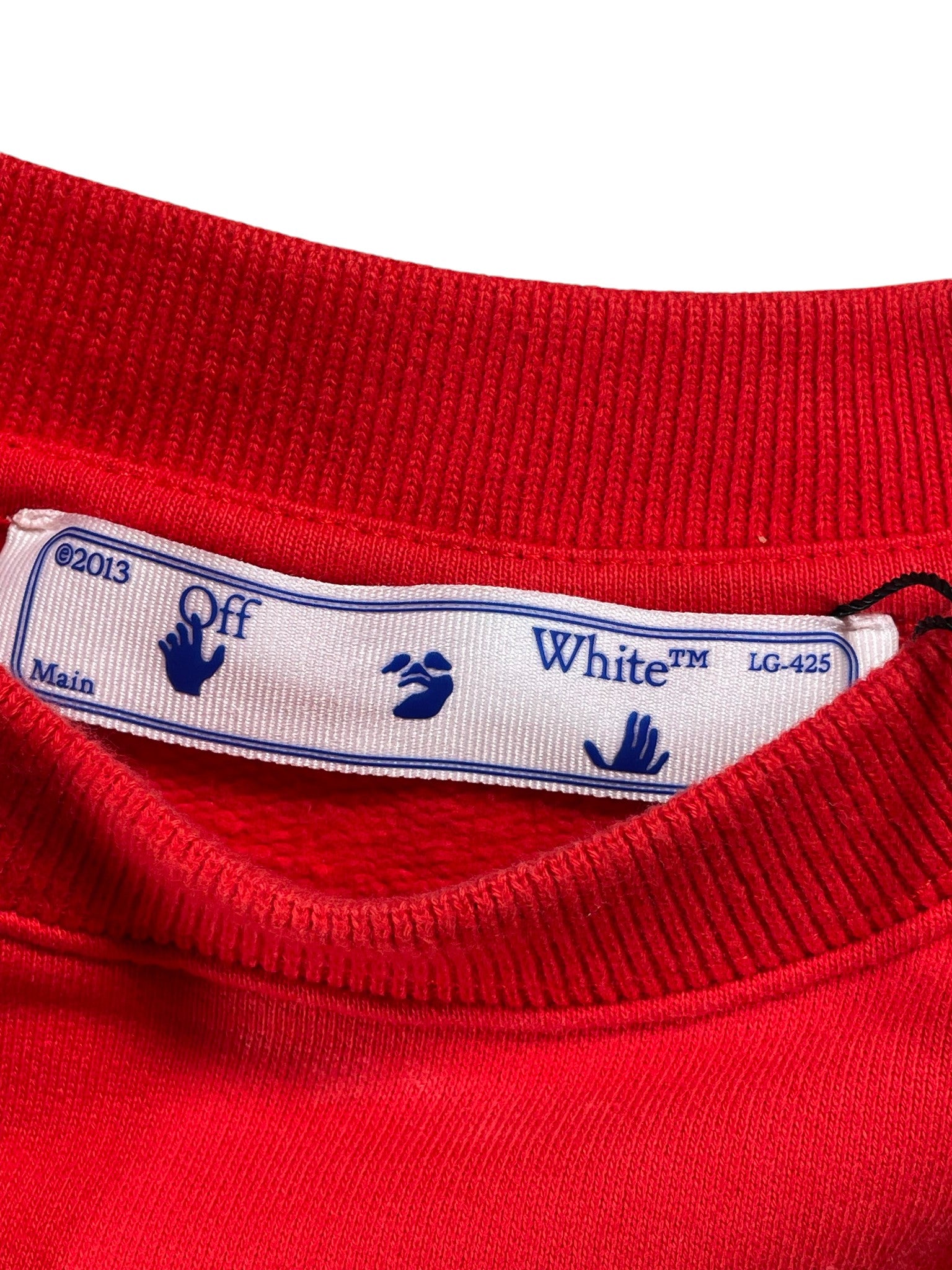 Off-White 'Hand Of God' Red Crewneck