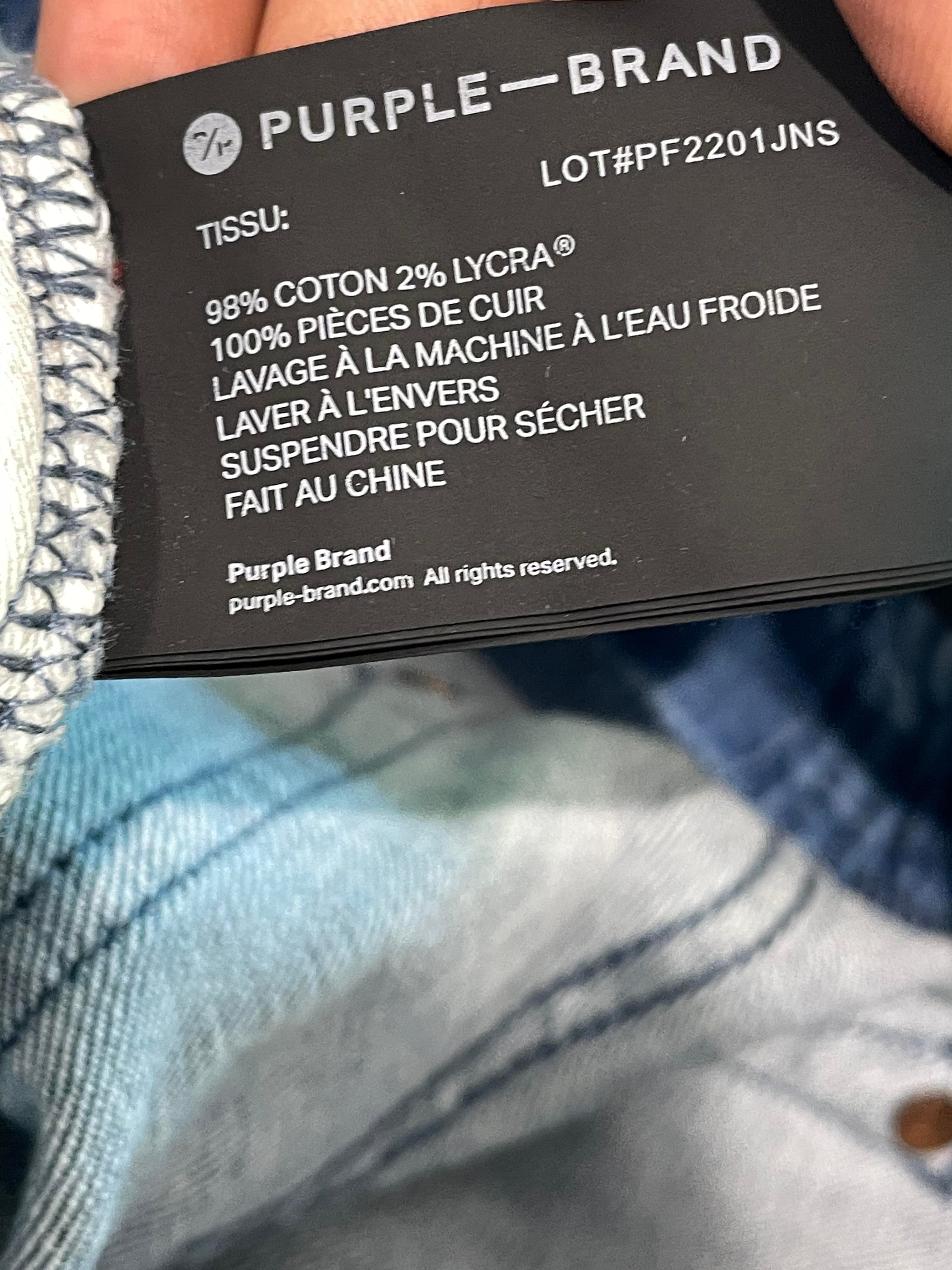 Purple Brand Light Wash Tie Dye Jeans