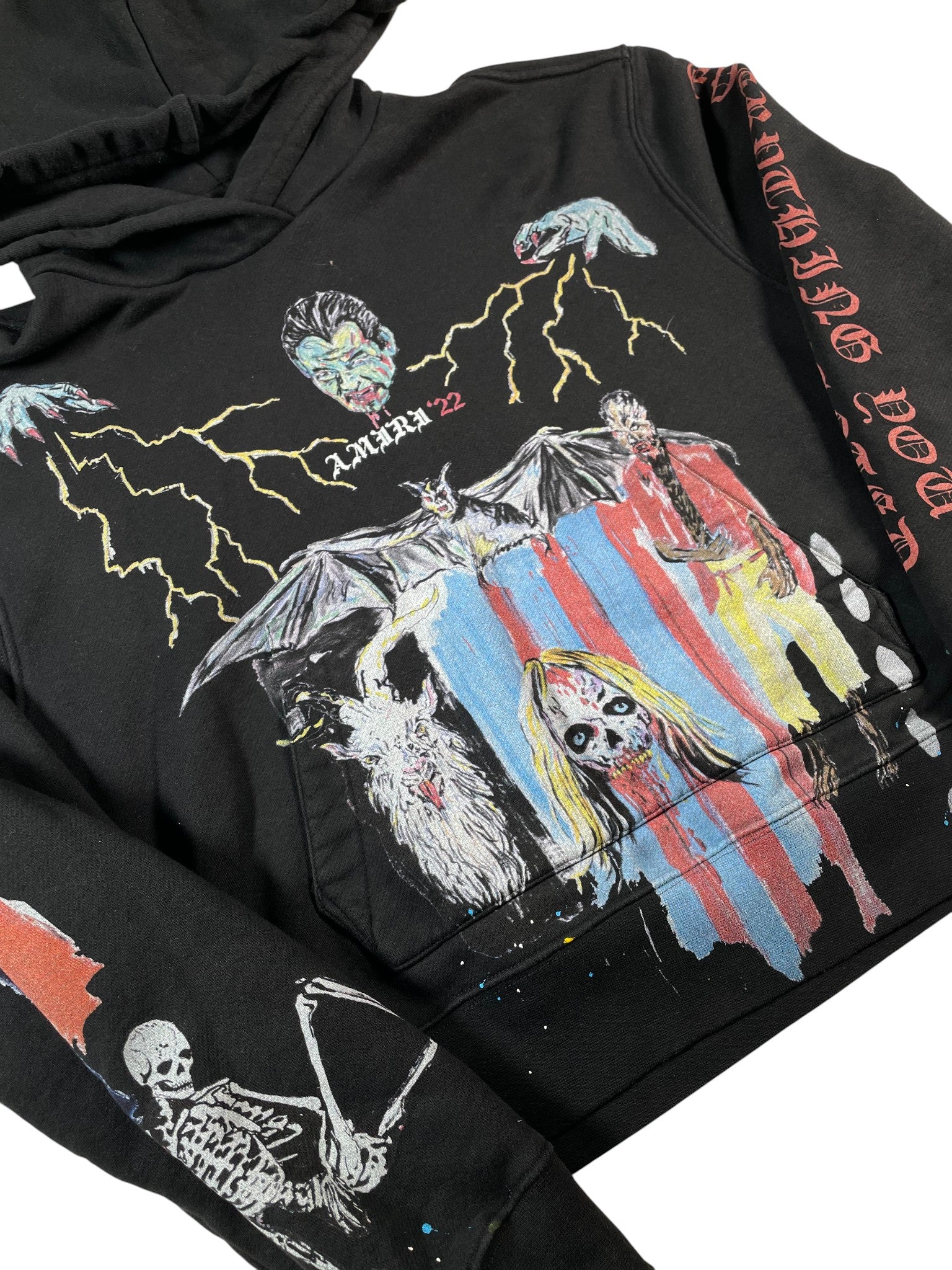 Amiri 'Wes Lang' Multi Black Hoodie