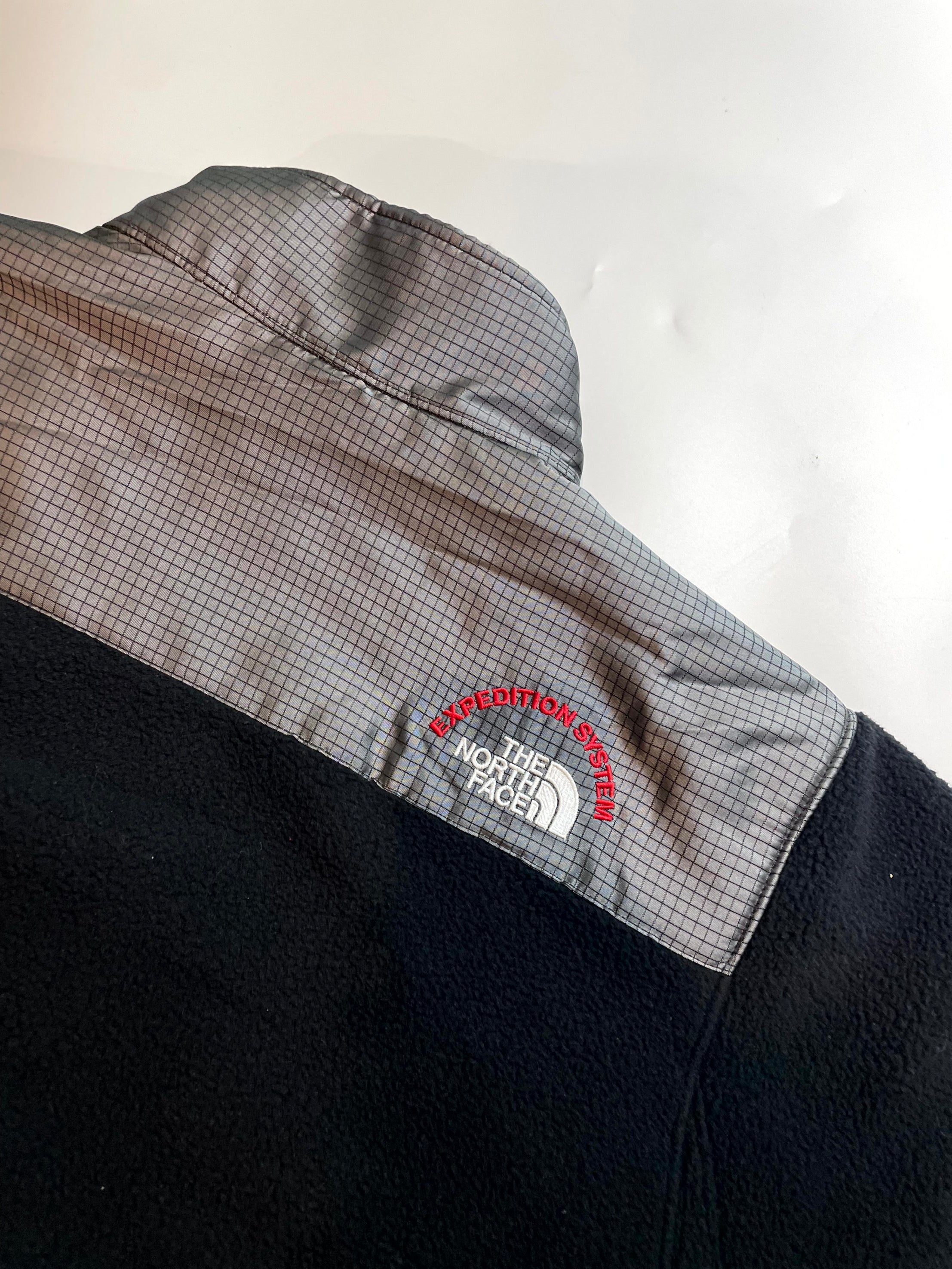 The North Face Fleece Expedition System Zip Up Black & Gray Jacket