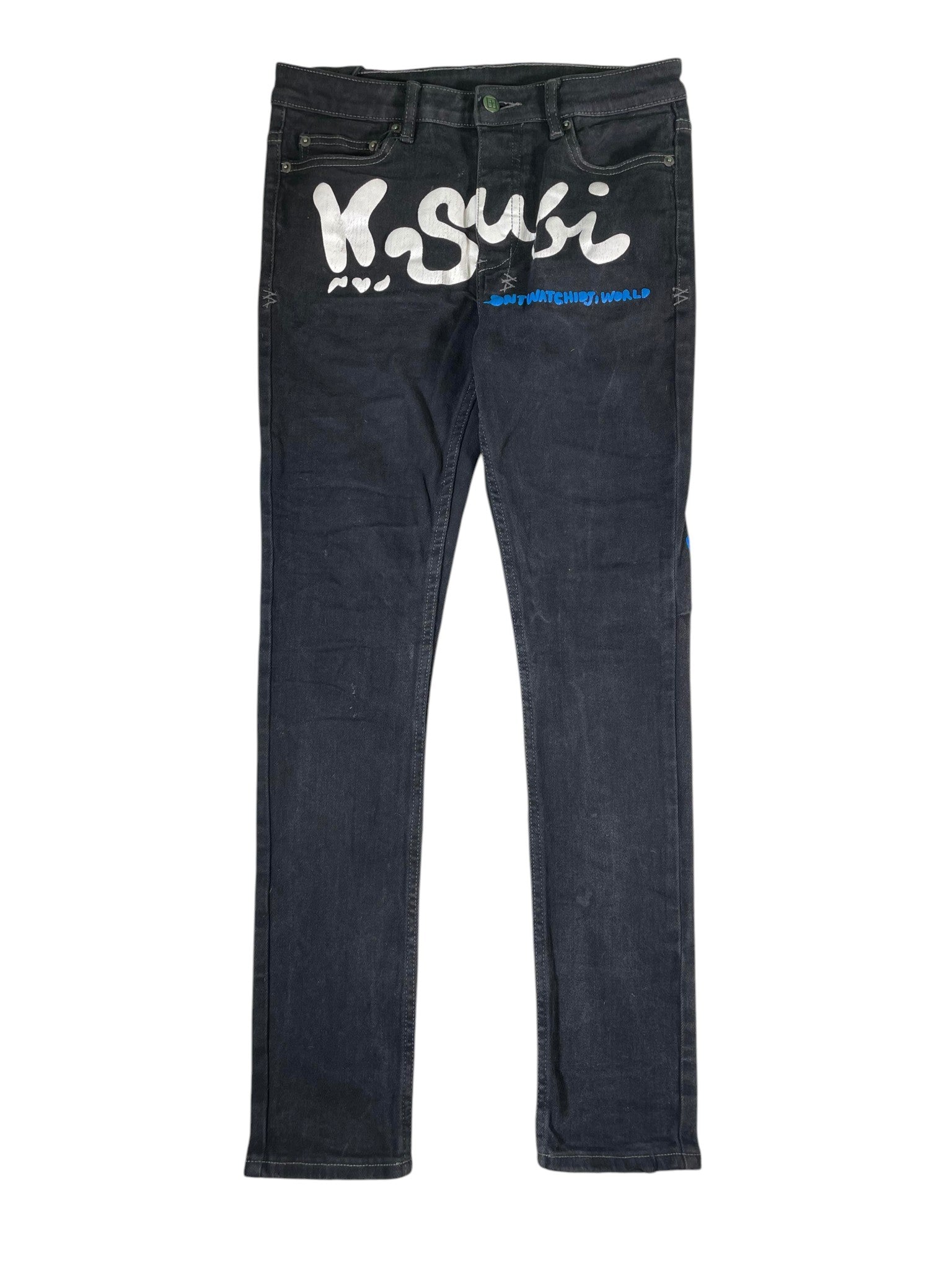 Ksubi White Logo Black Jeans