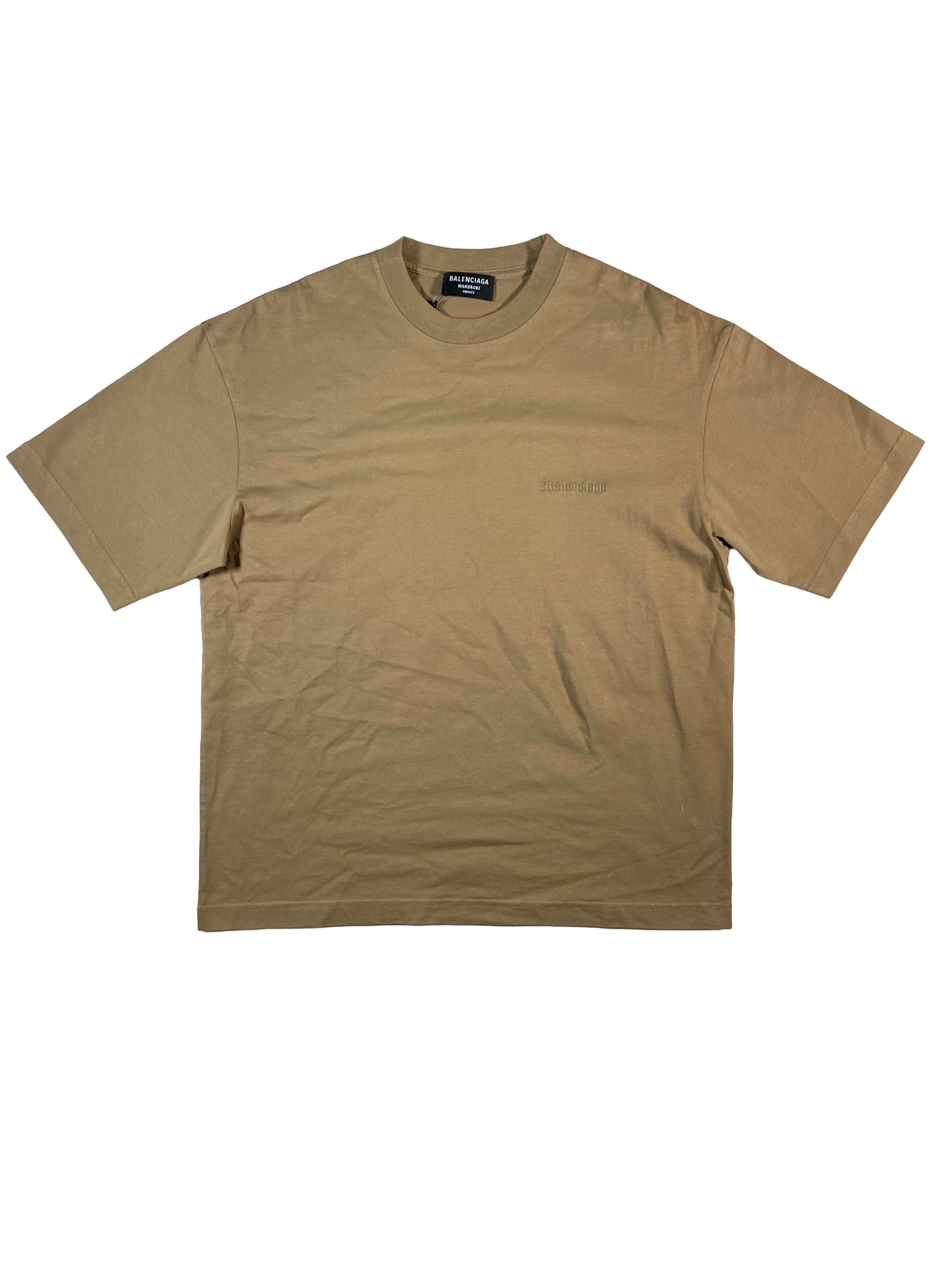 Balenciaga BB Logo Beige Tee