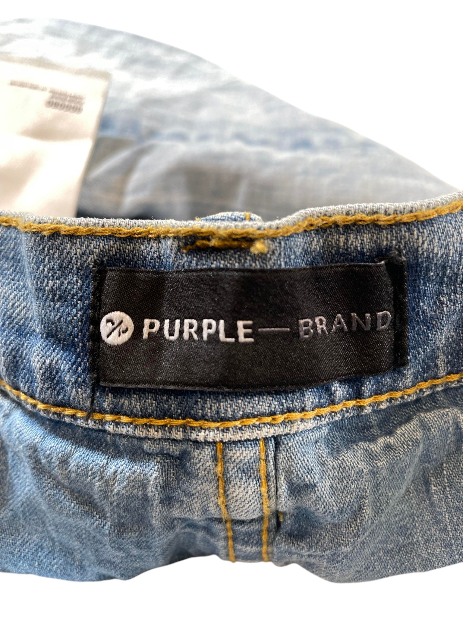 Purple Brand Light Wash Knee Rip Jeans