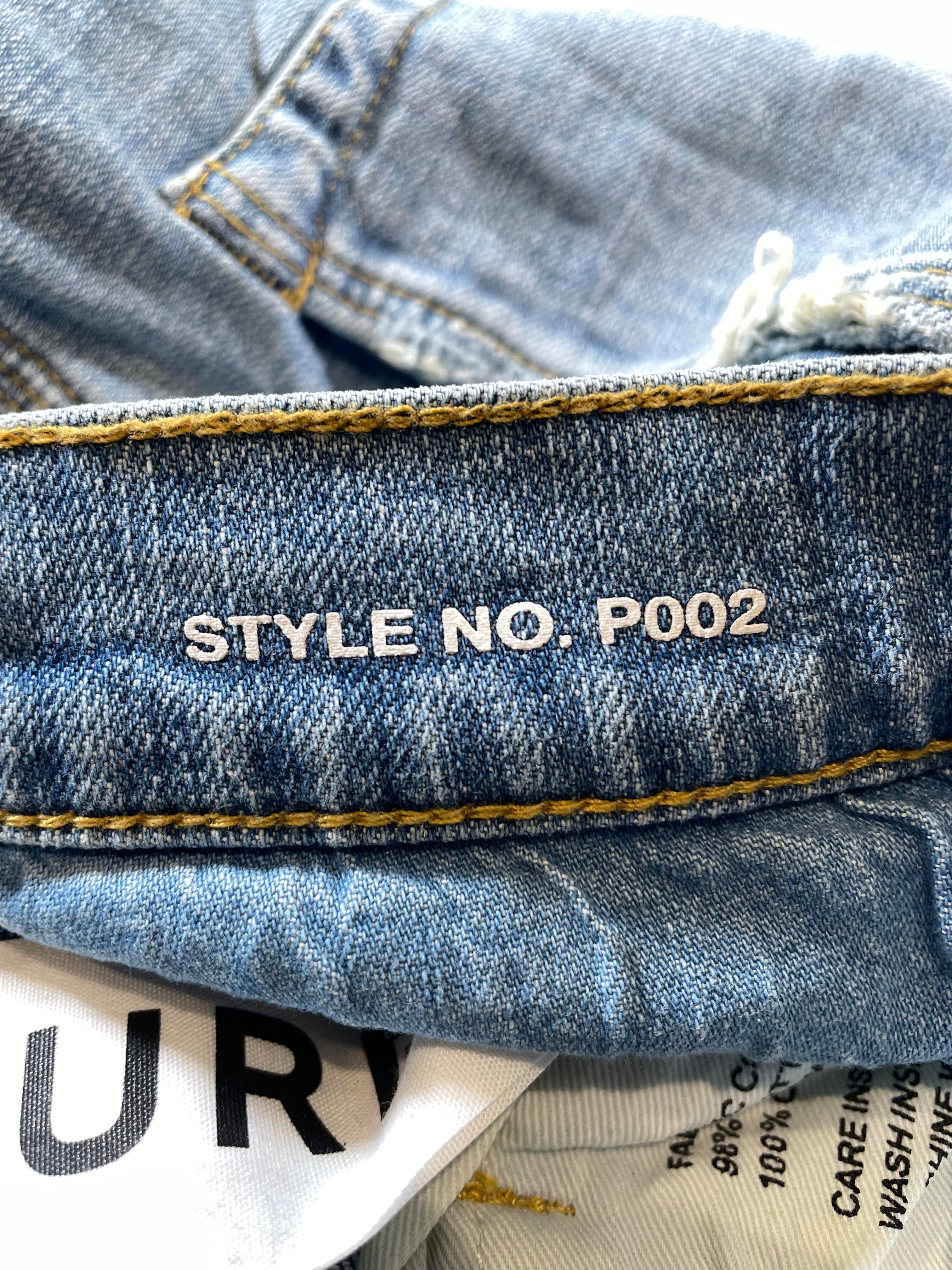 Purple Brand Light Wash Knee Rip Jeans