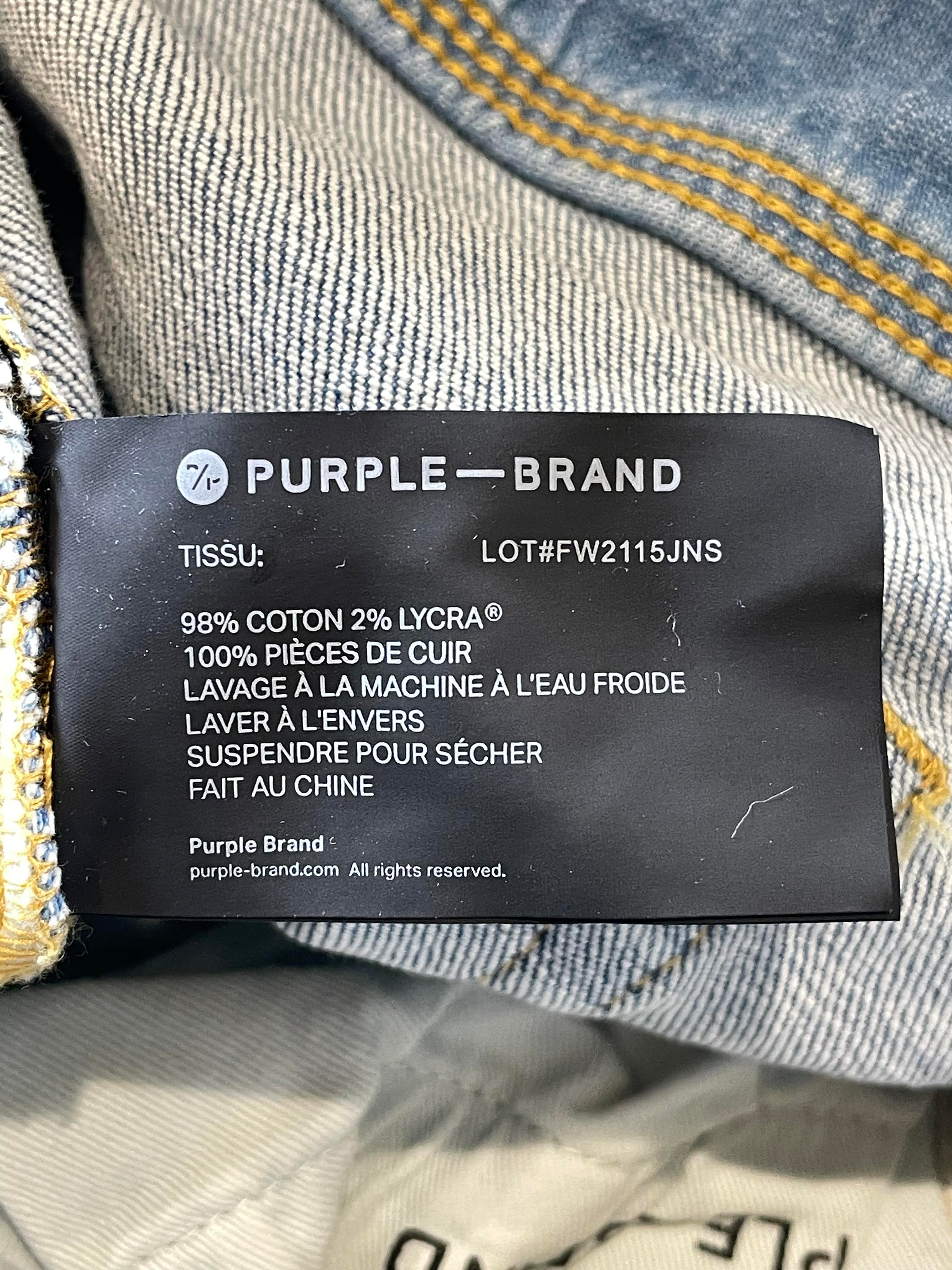 Purple Brand Light Wash Knee Rip Jeans