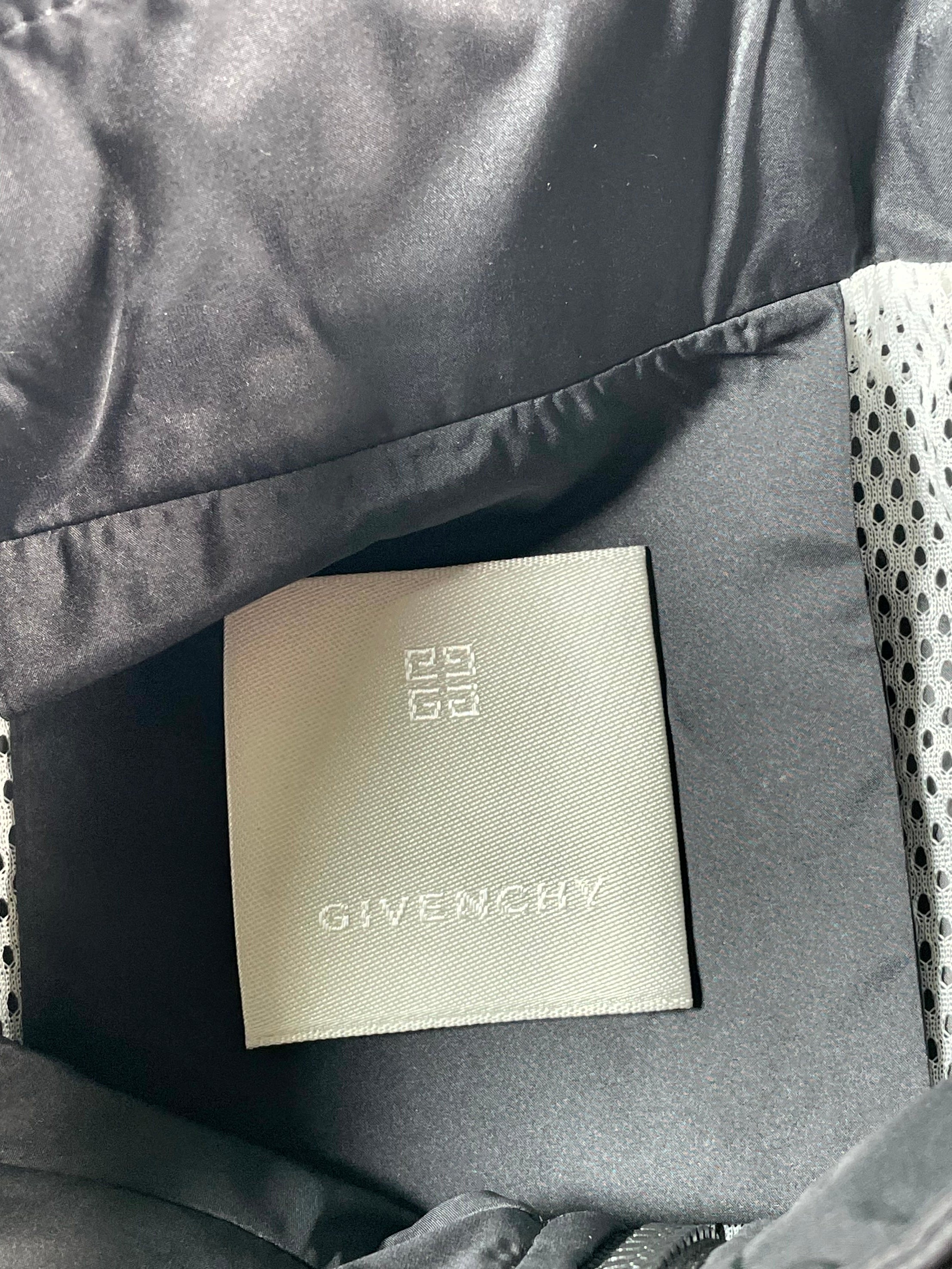 Givenchy Nylon Windbreaker Small Logo Black Track Jacket