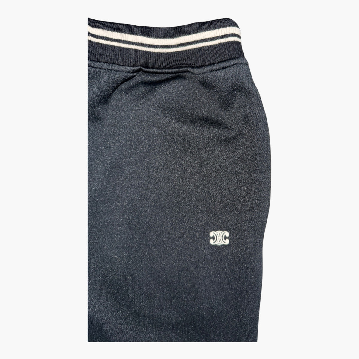 Celine Triomphe Logo Black & Cream Track Pants