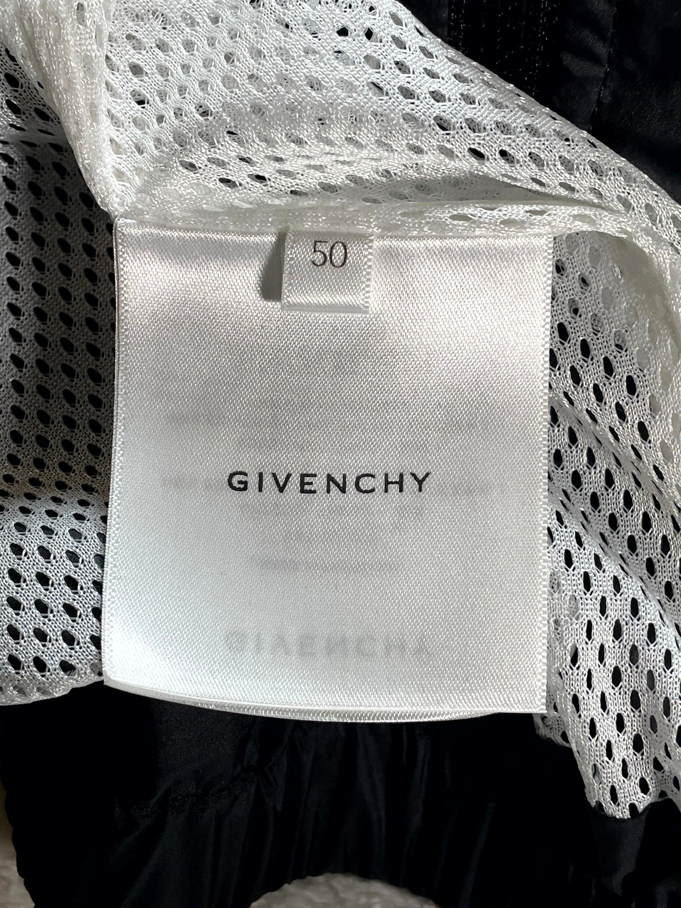 Givenchy Nylon Windbreaker Small Logo Black Track Jacket