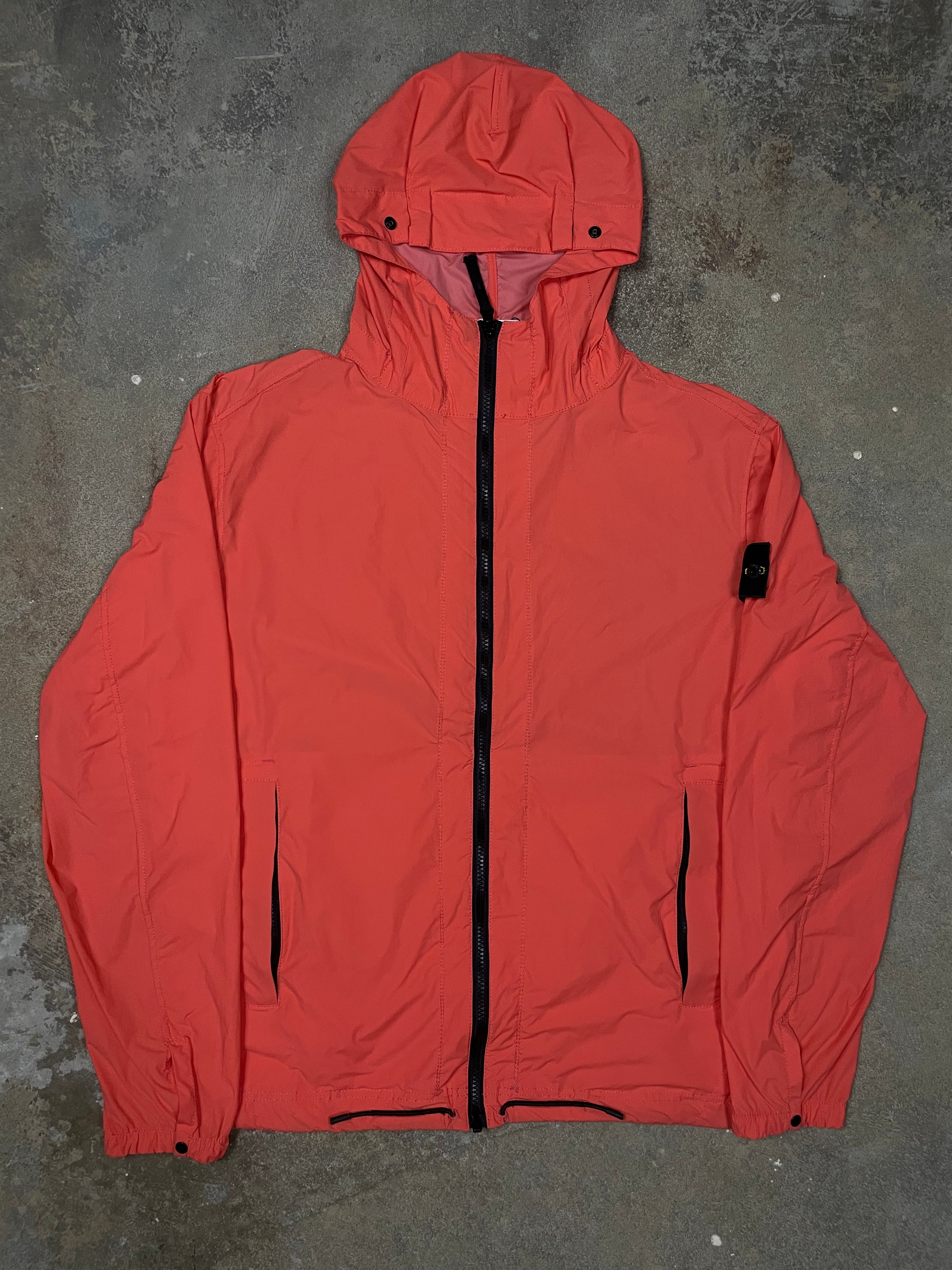 Stone Island Windbreaker Neon Orange Used Large