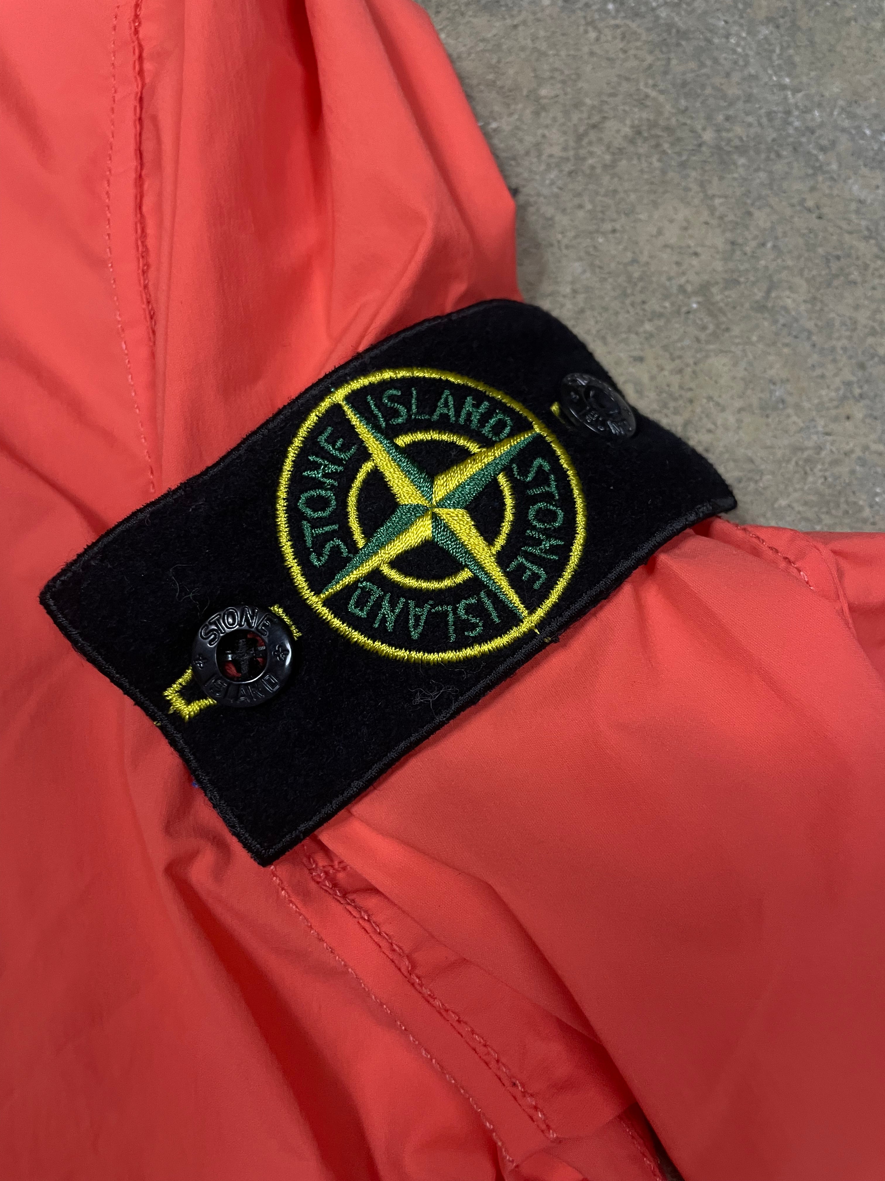 Stone Island Windbreaker Neon Orange Used Large