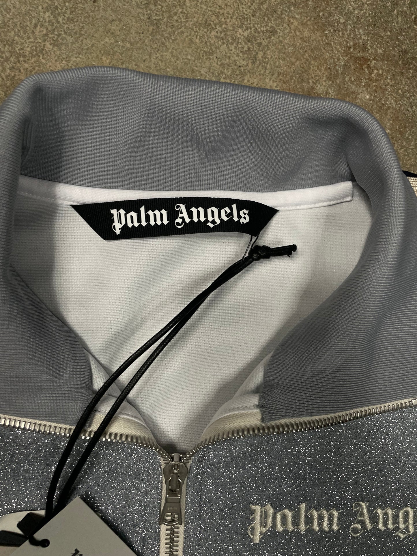 Palm Angels Track Jacket Silver Foil Large New With Tags