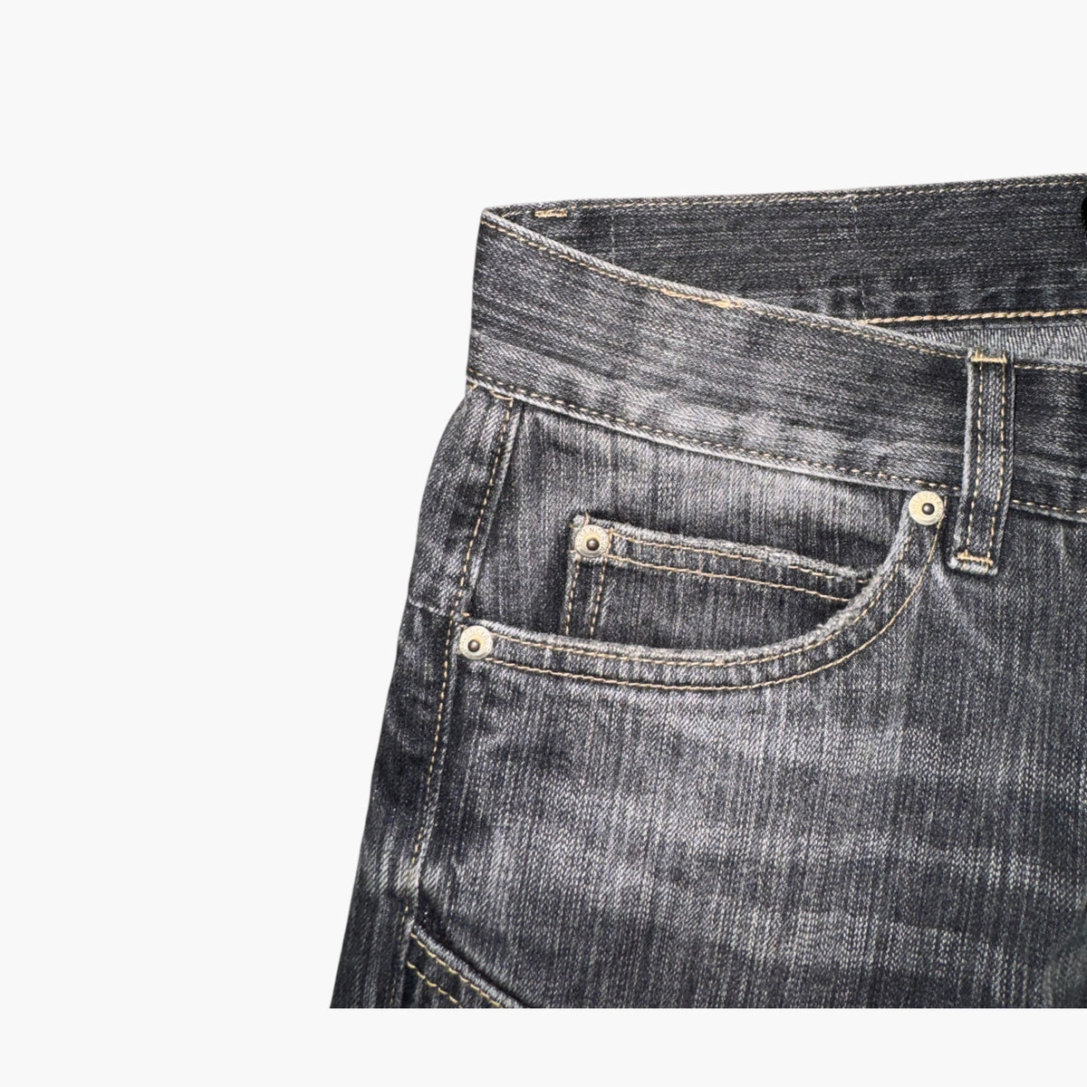 Balenciaga Relief Stitching Black Jeans