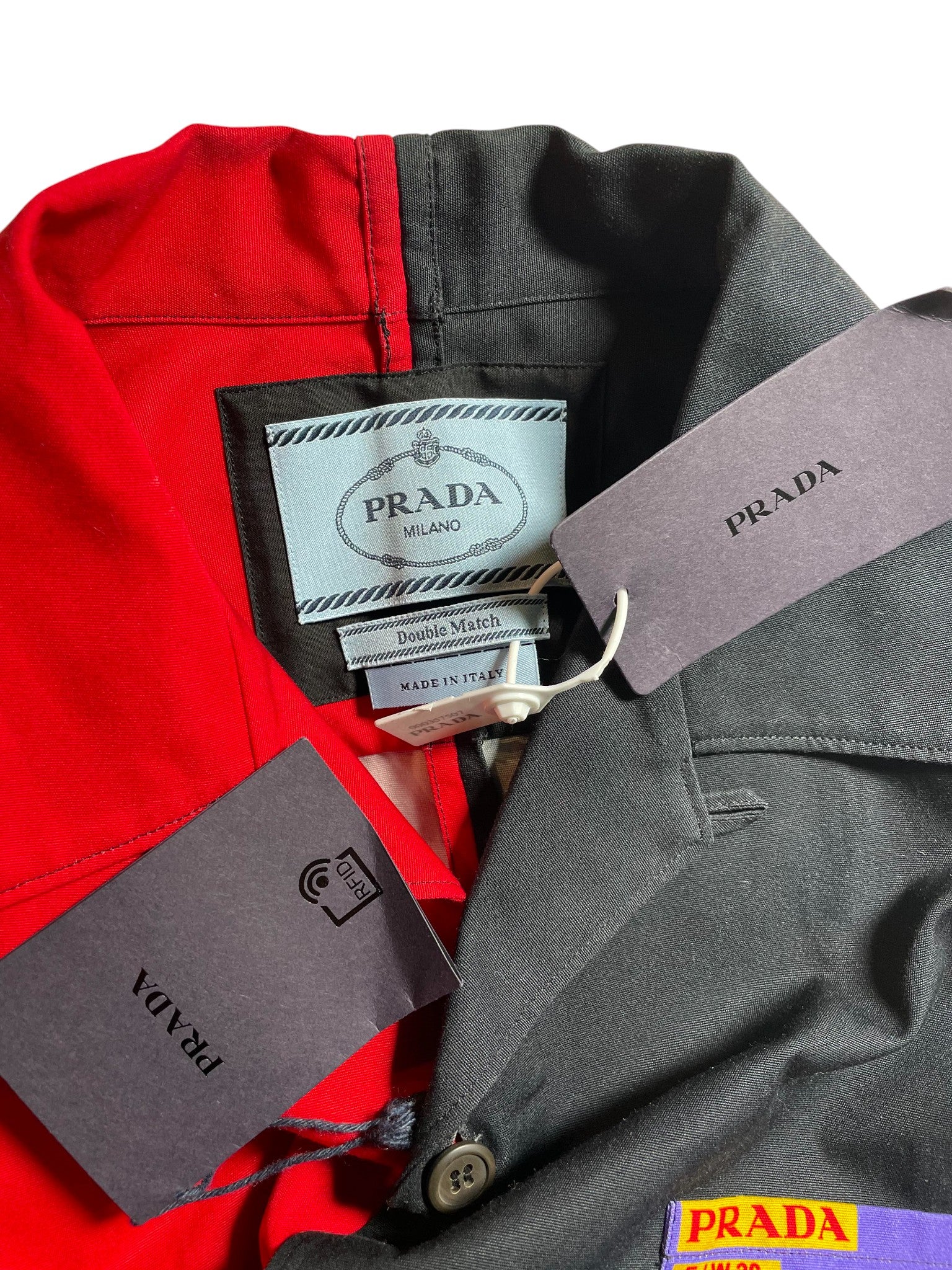 Prada 'Horseman' Red & Purple Double Match Shirt
