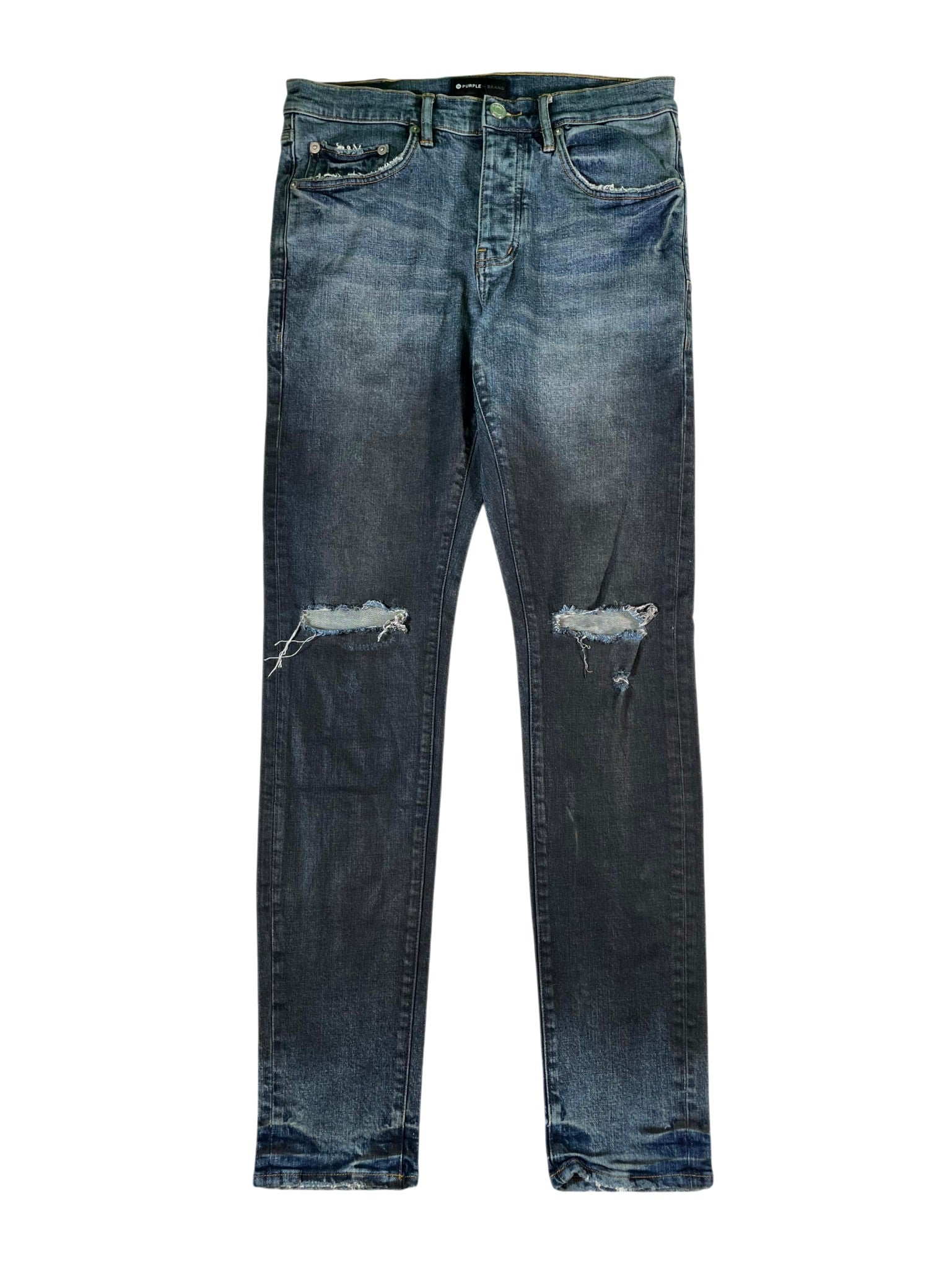 Purple Brand Wax Blue & Black Jeans