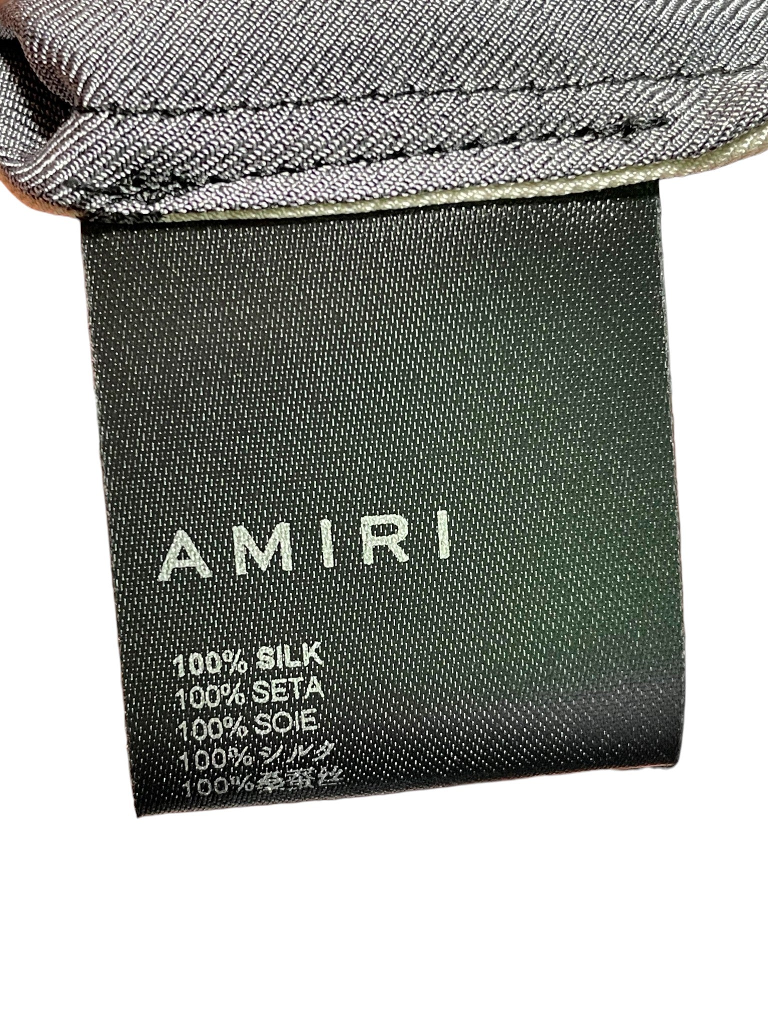 Amiri Black 'Rabbit' Silk Button Up