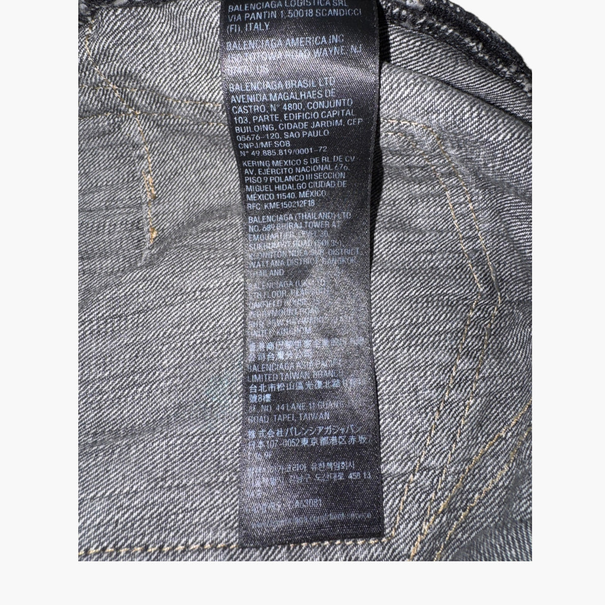 Balenciaga Relief Stitching Black Jeans