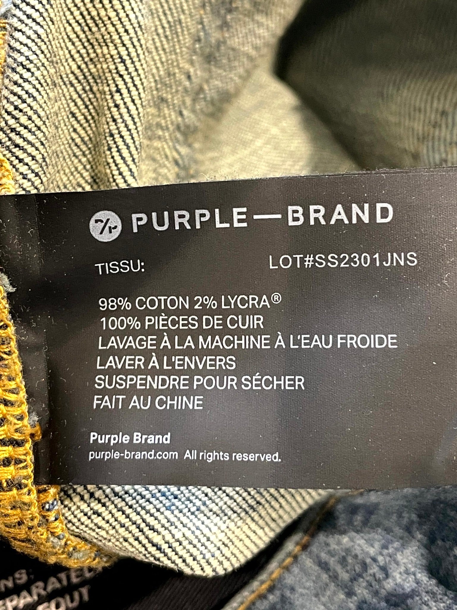 Purple Brand Wax Blue & Black Jeans