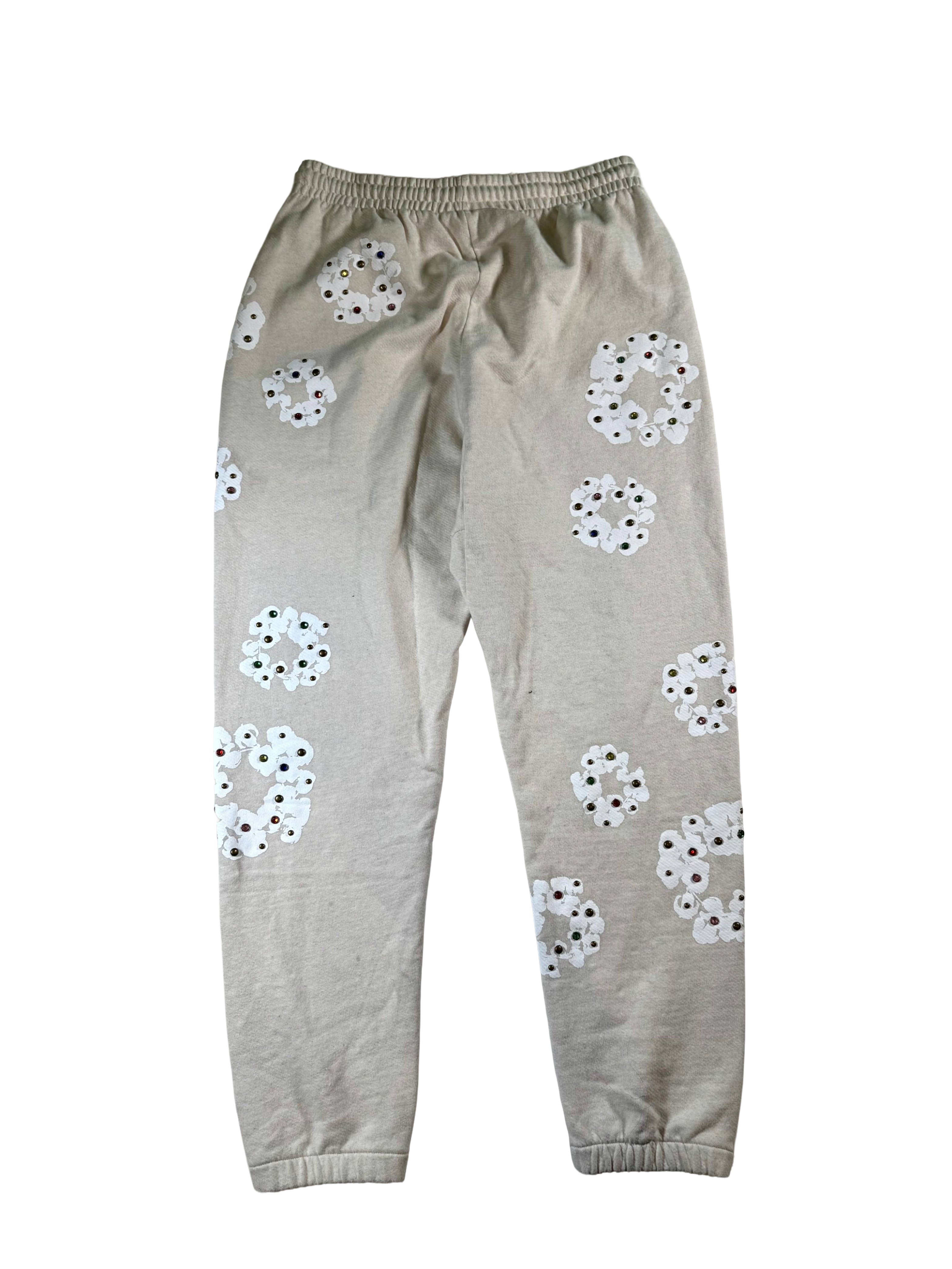 Denim Tears Rhinestone Cream Sweats