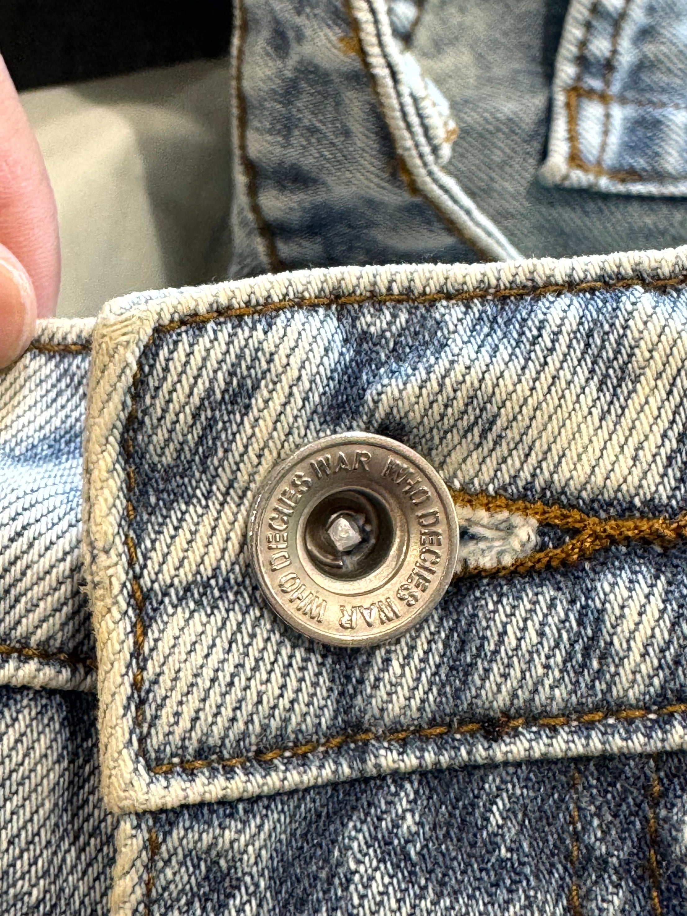 Who Decides War Rhinestone Flares Multicolor Jeans