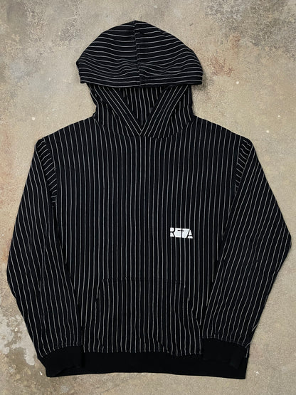 RTA Hoodie Black White Stripe Medium Used
