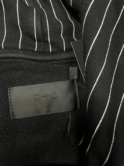 RTA Hoodie Black White Stripe Medium Used