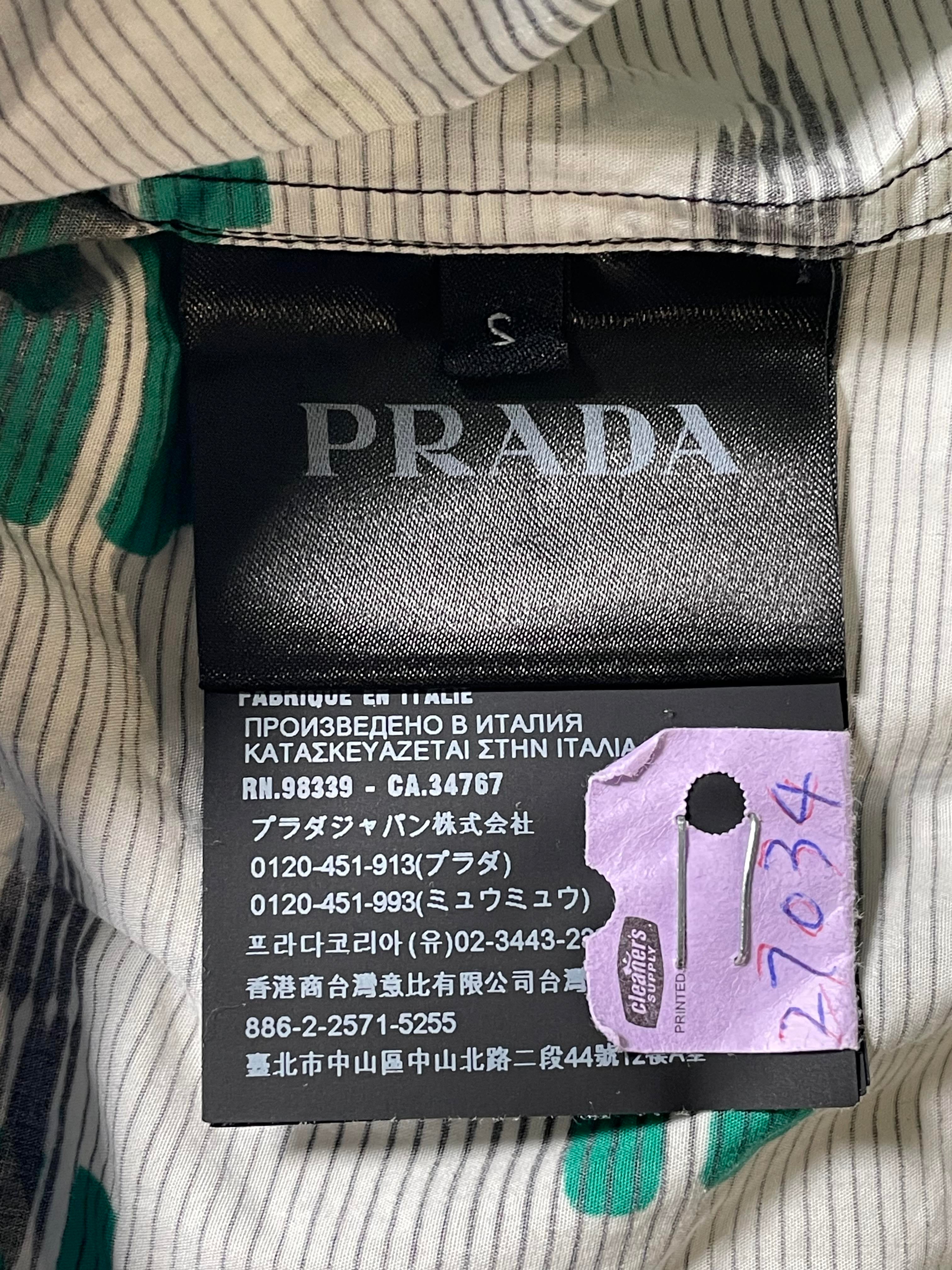 Prada Split Blue & Green Button Up