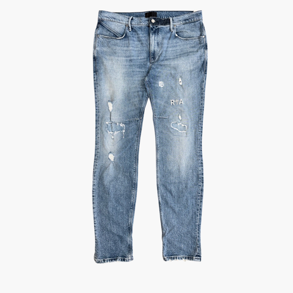 RTA Embroidered Light Wash Jeans